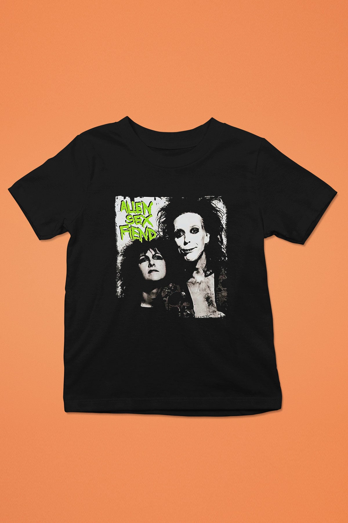 Alien Sex Fiend Baskılı Unisex Siyah Çocuk Tişört - Tshirt