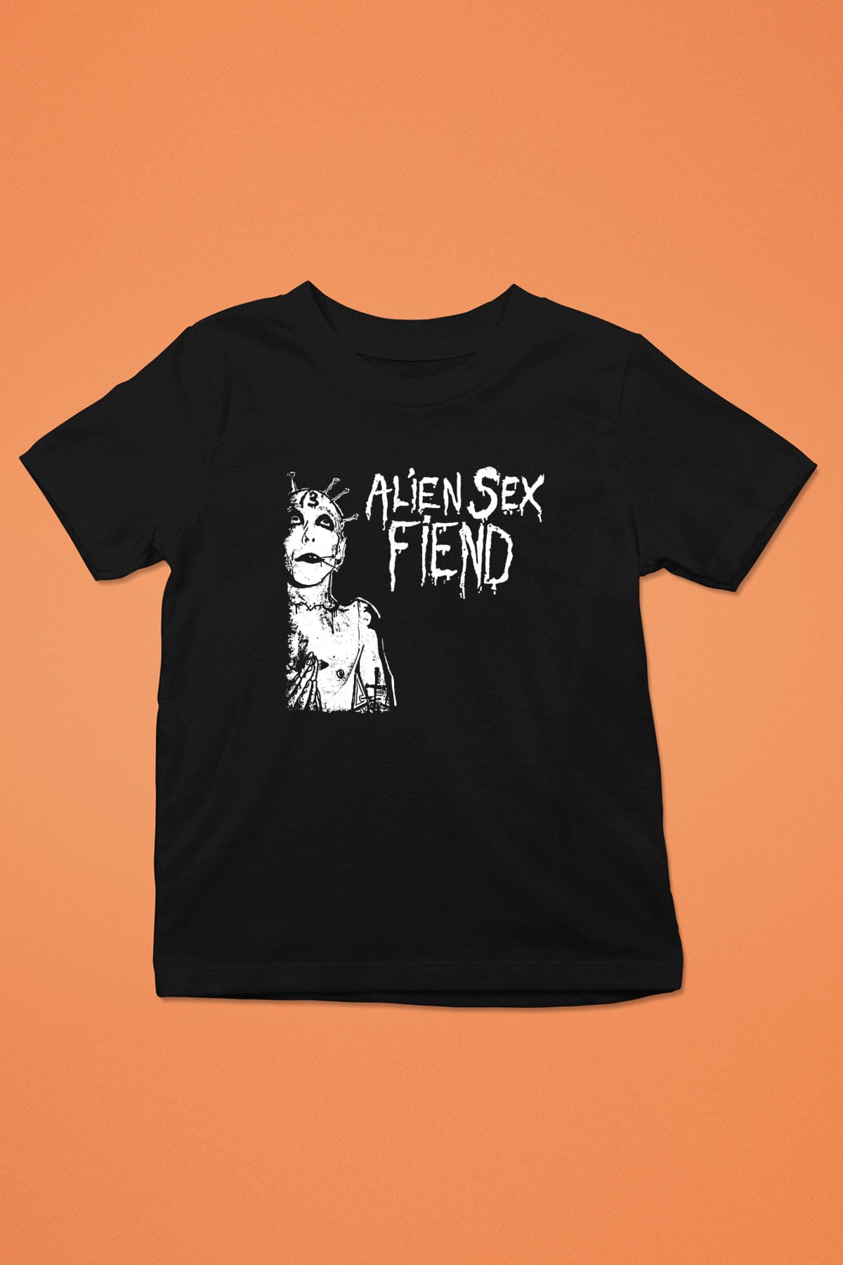 Alien Sex Fiend Baskılı Unisex Siyah Çocuk Tişört - Tshirt
