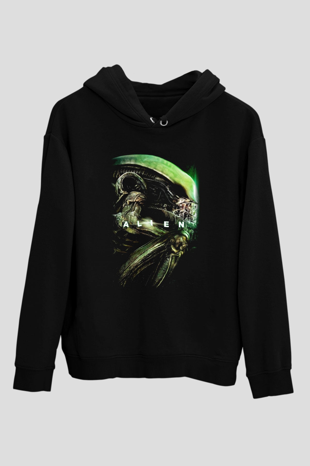 Alien Siyah Unisex Hoodie