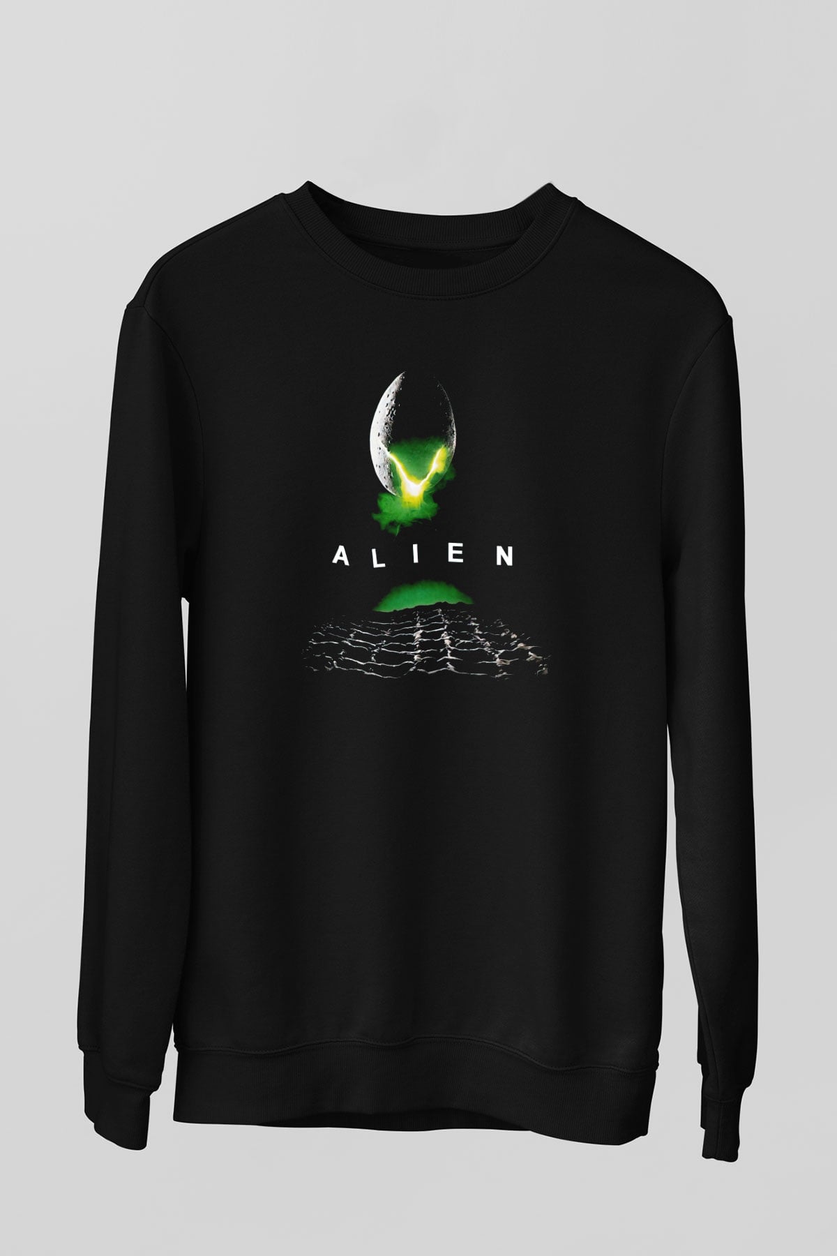 Alien Siyah Unisex Sweatshirt