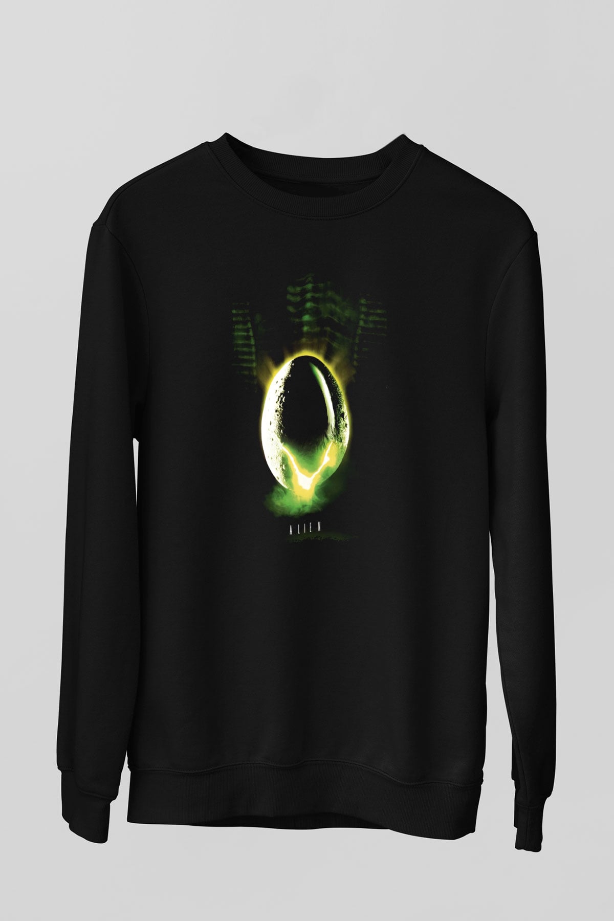 Alien Siyah Unisex  Sweatshirt