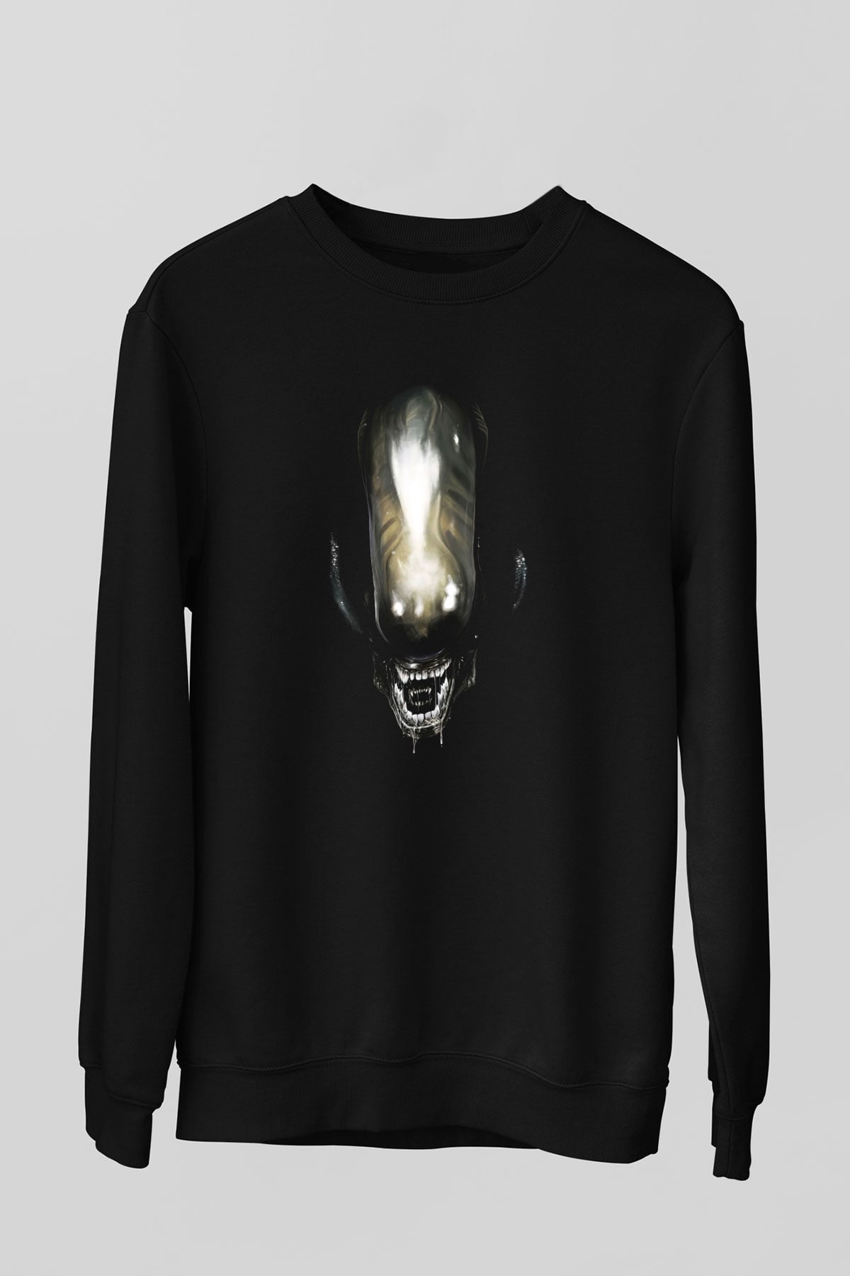 Alien Siyah Unisex Sweatshirt