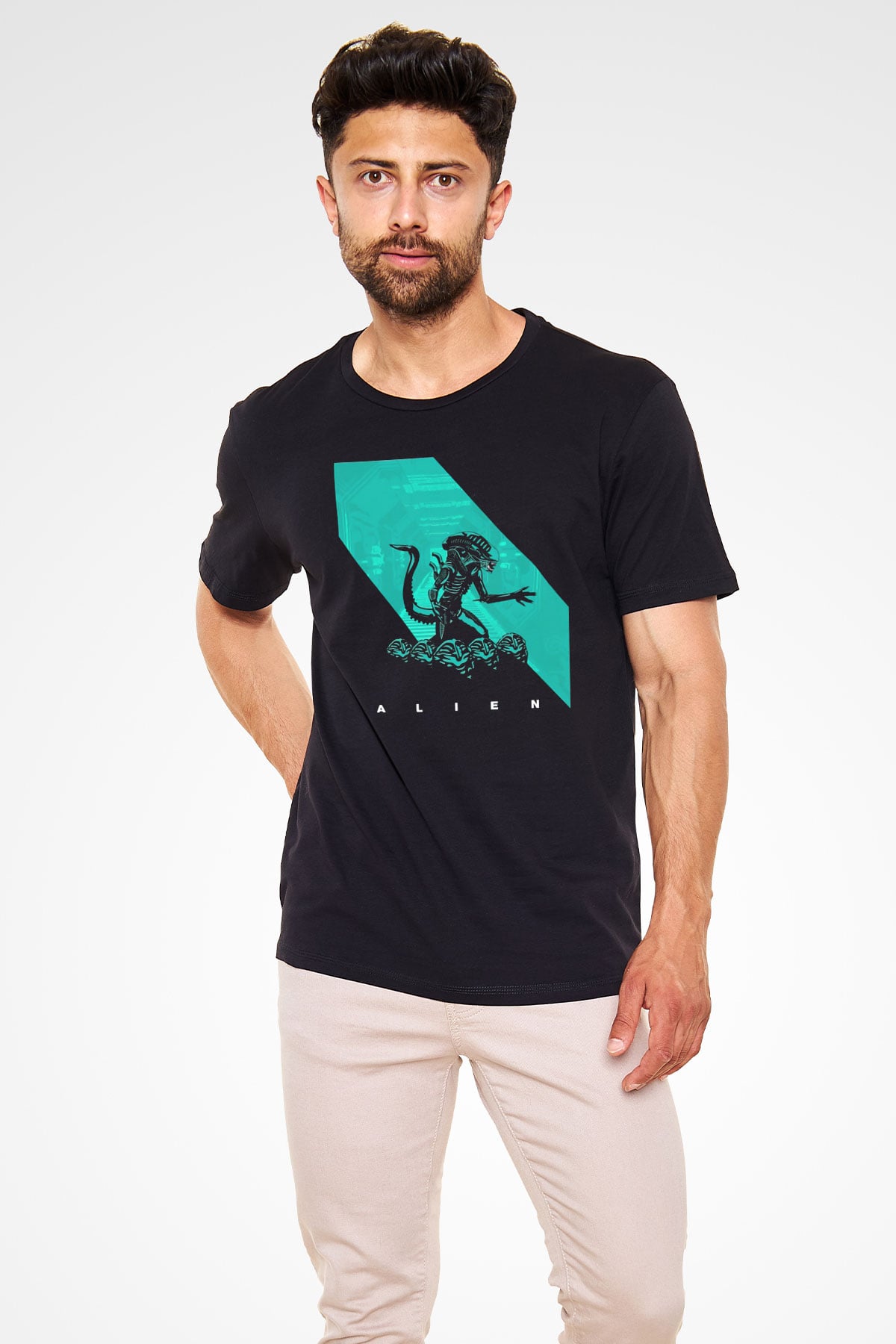 Alien Siyah Unisex Tişört
