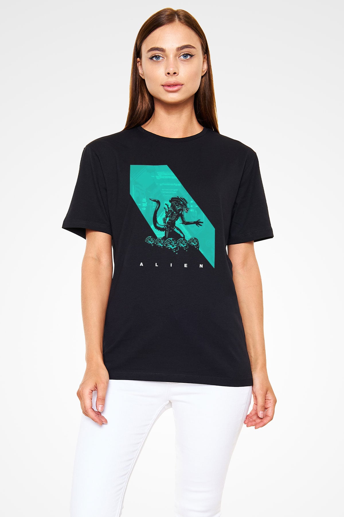 Alien Siyah Unisex Tişört