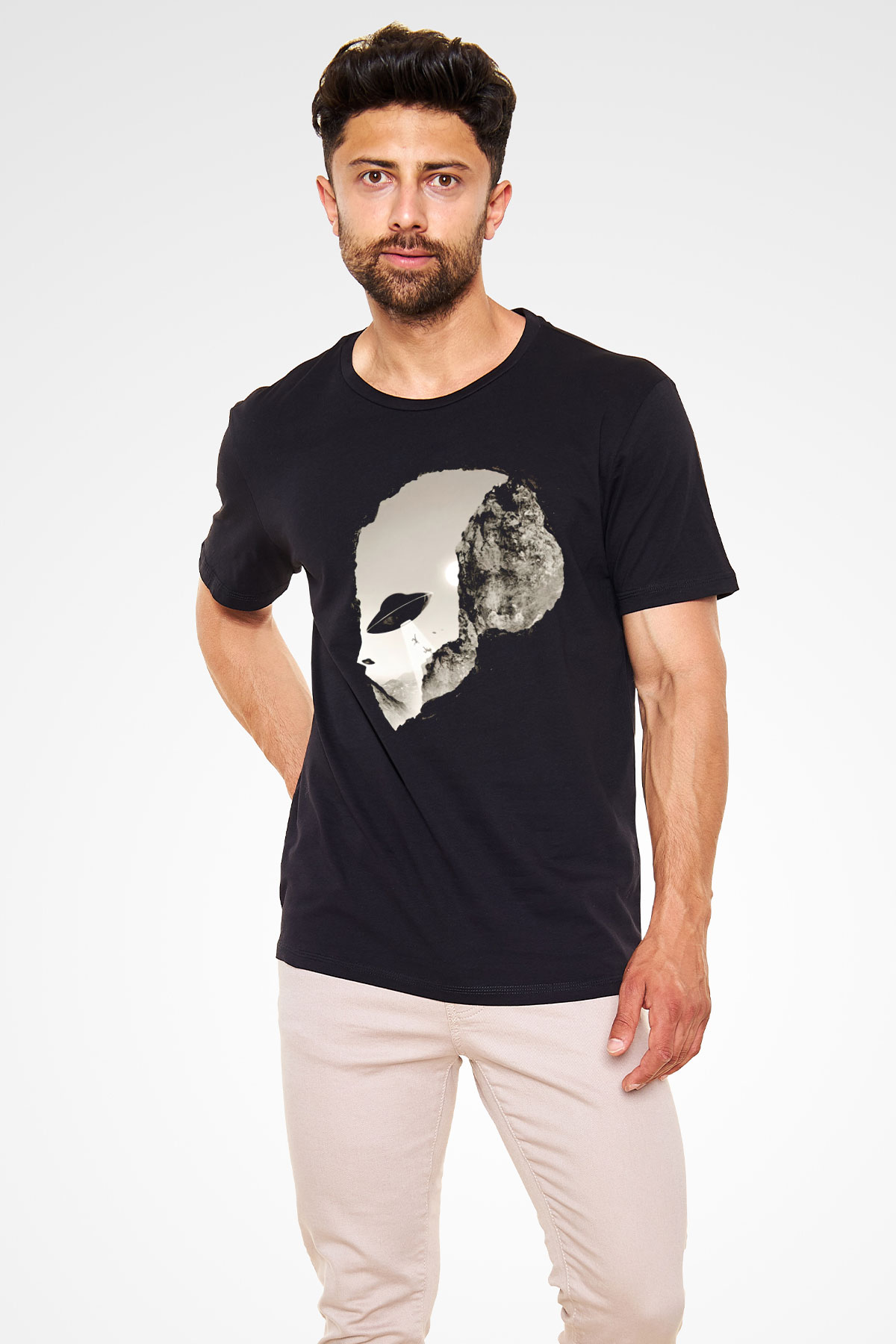 Alien Siyah Unisex Tişört T-Shirt