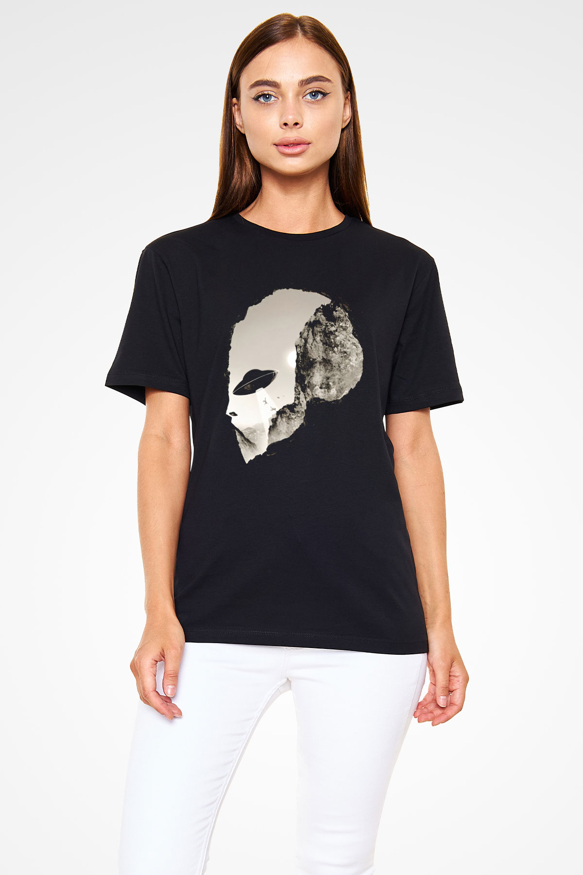 Alien Siyah Unisex Tişört T-Shirt