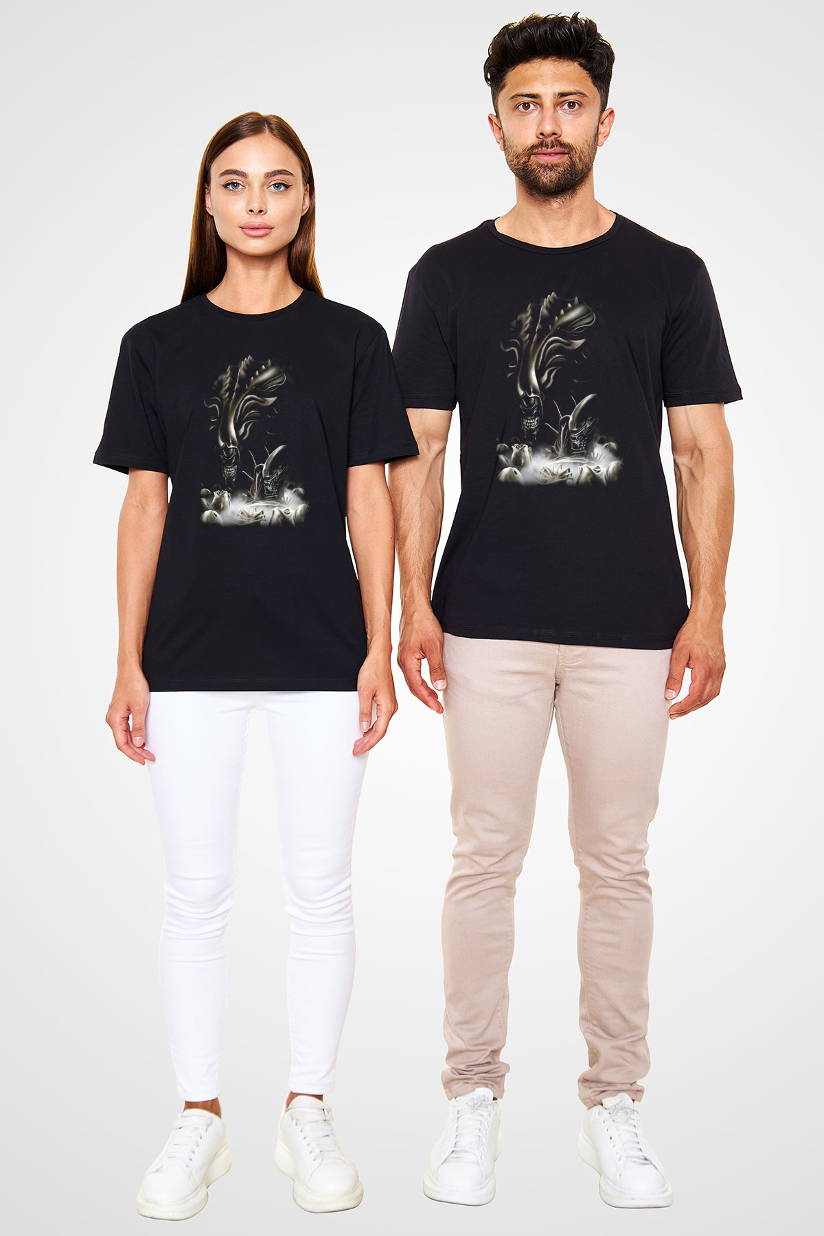 Alien Siyah Unisex Tişört T-Shirt