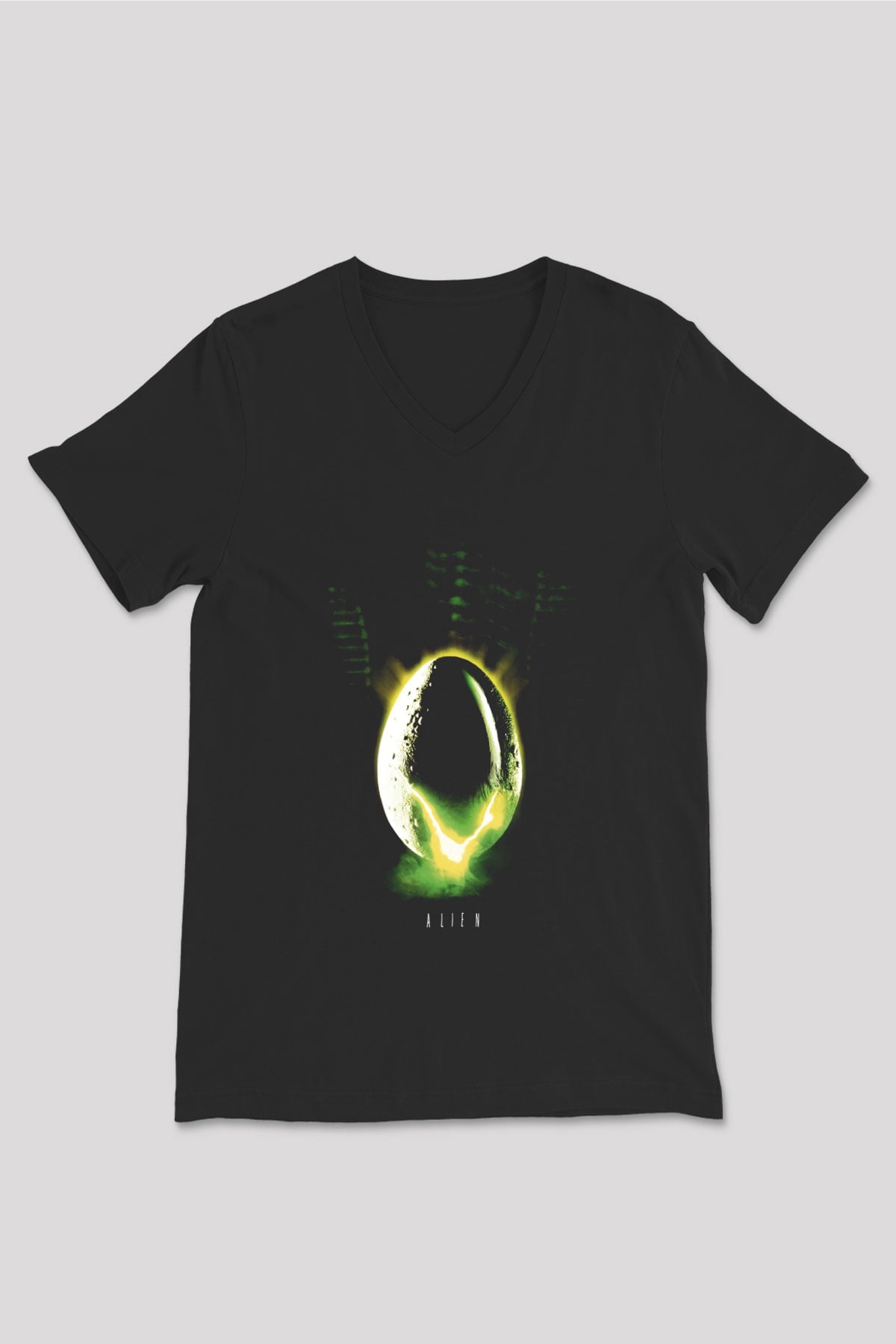 Alien Siyah Unisex  V Yaka Tişört