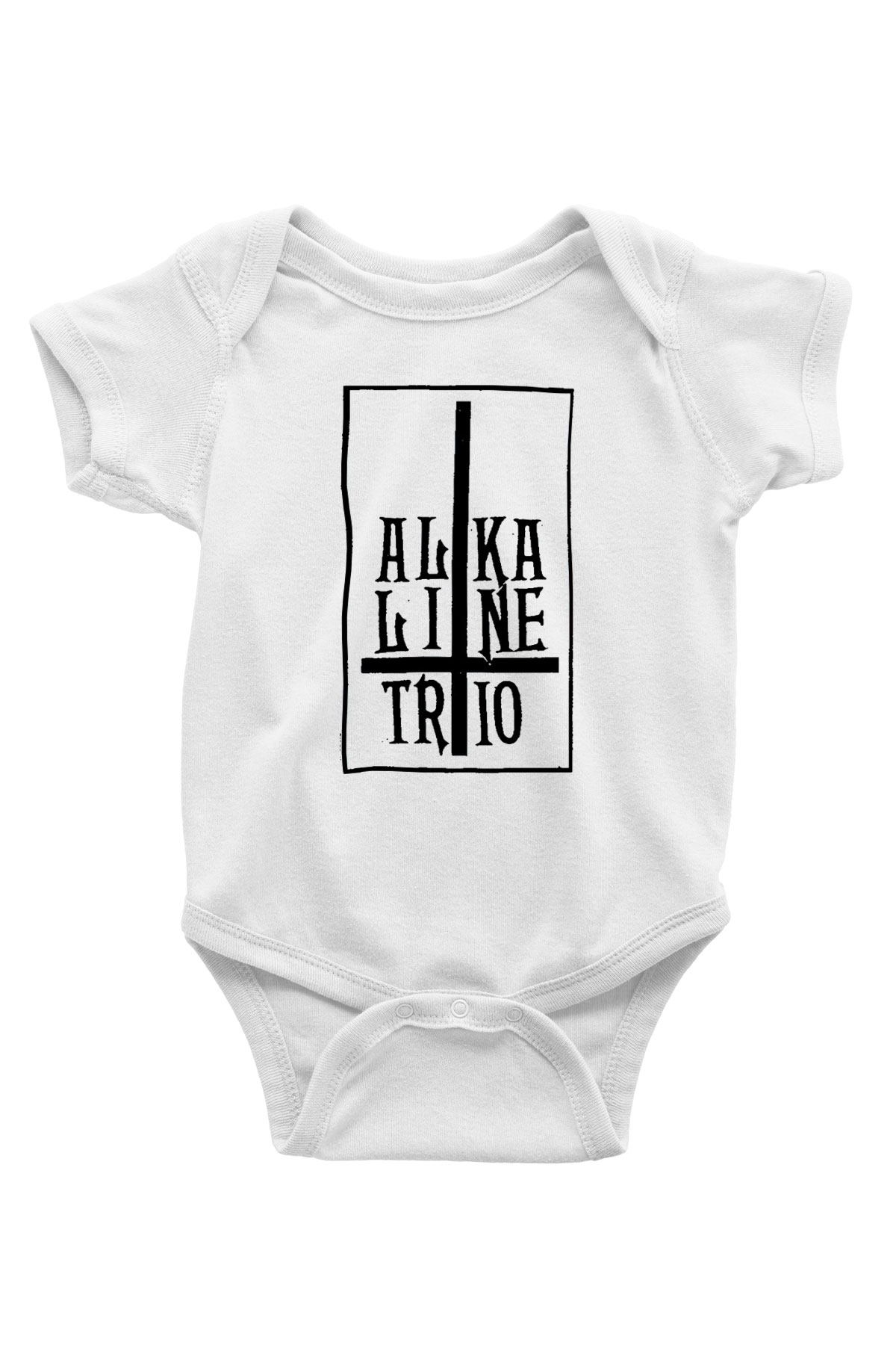 Alkaline Trio Baskılı Beyaz Unisex Bebek Body - Zıbın