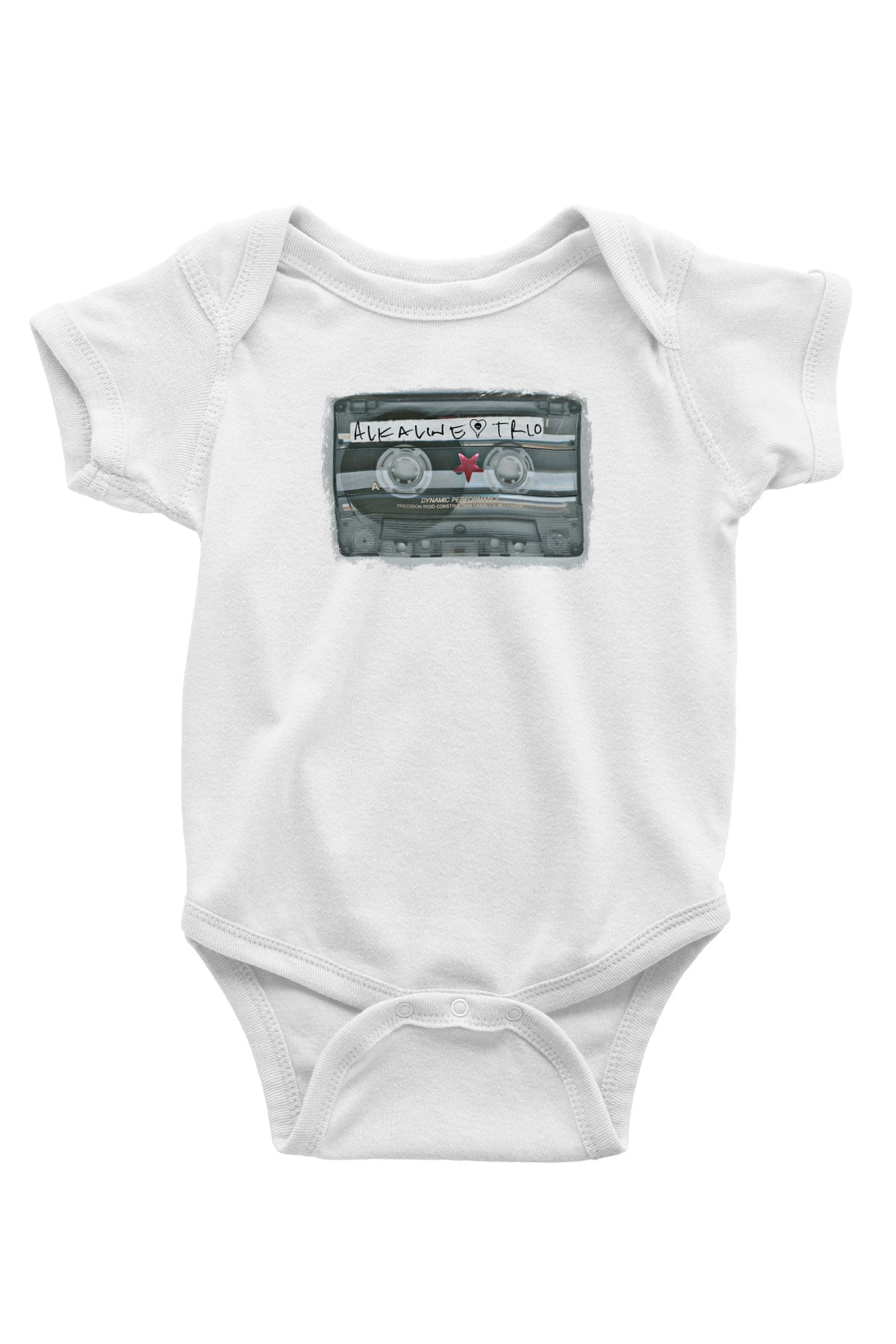 Alkaline Trio Baskılı Unisex Beyaz Bebek Body - Zıbın
