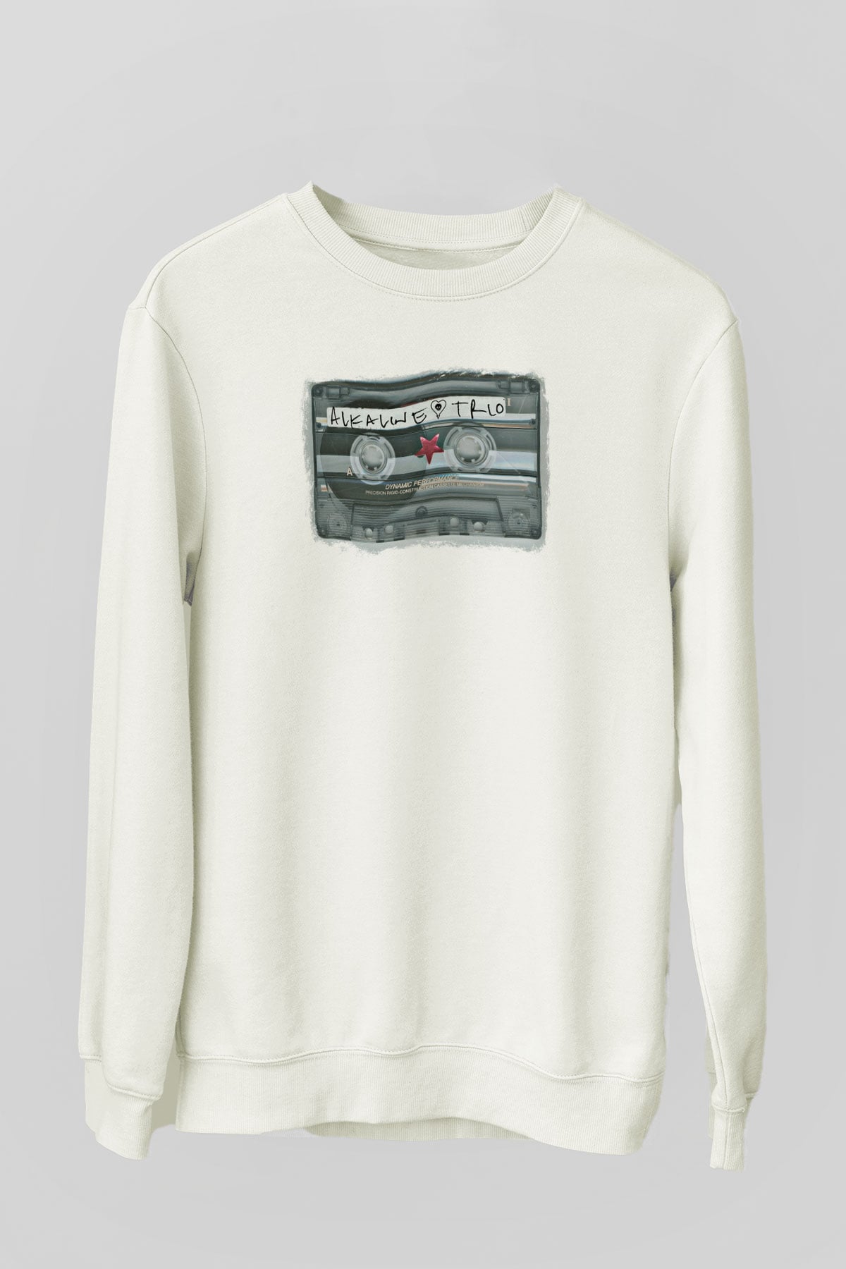Alkaline Trio Baskılı Unisex Beyaz Sweatshirt