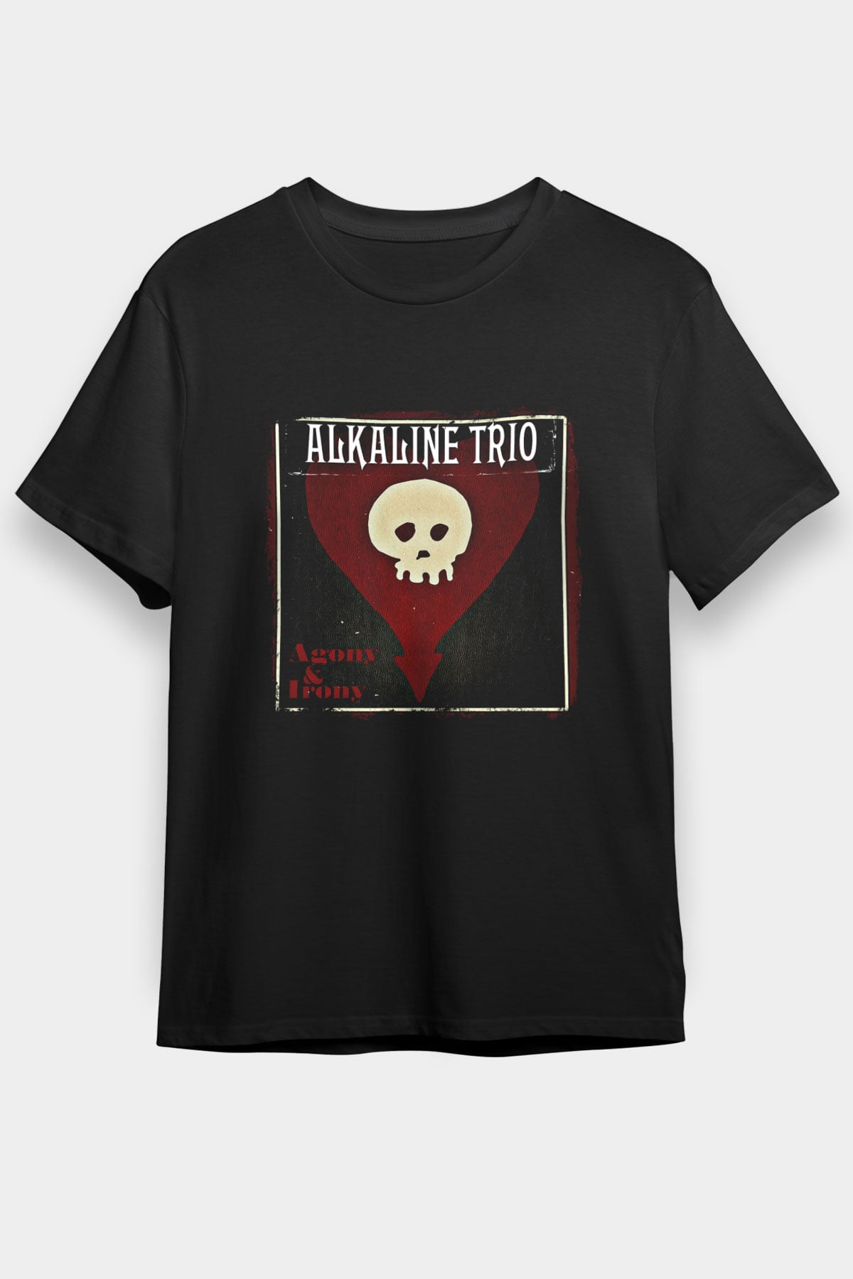 Alkaline Trio Baskılı Unisex Siyah Tişört