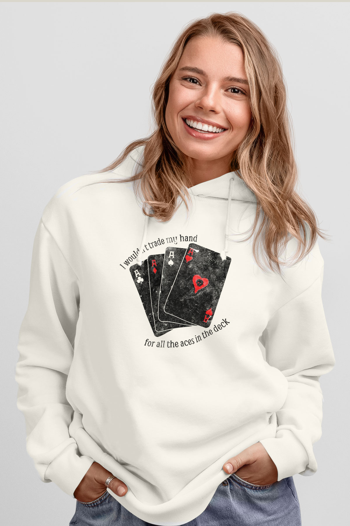 Alkaline Trio Beyaz Unisex Kapşonlu Sweatshirt