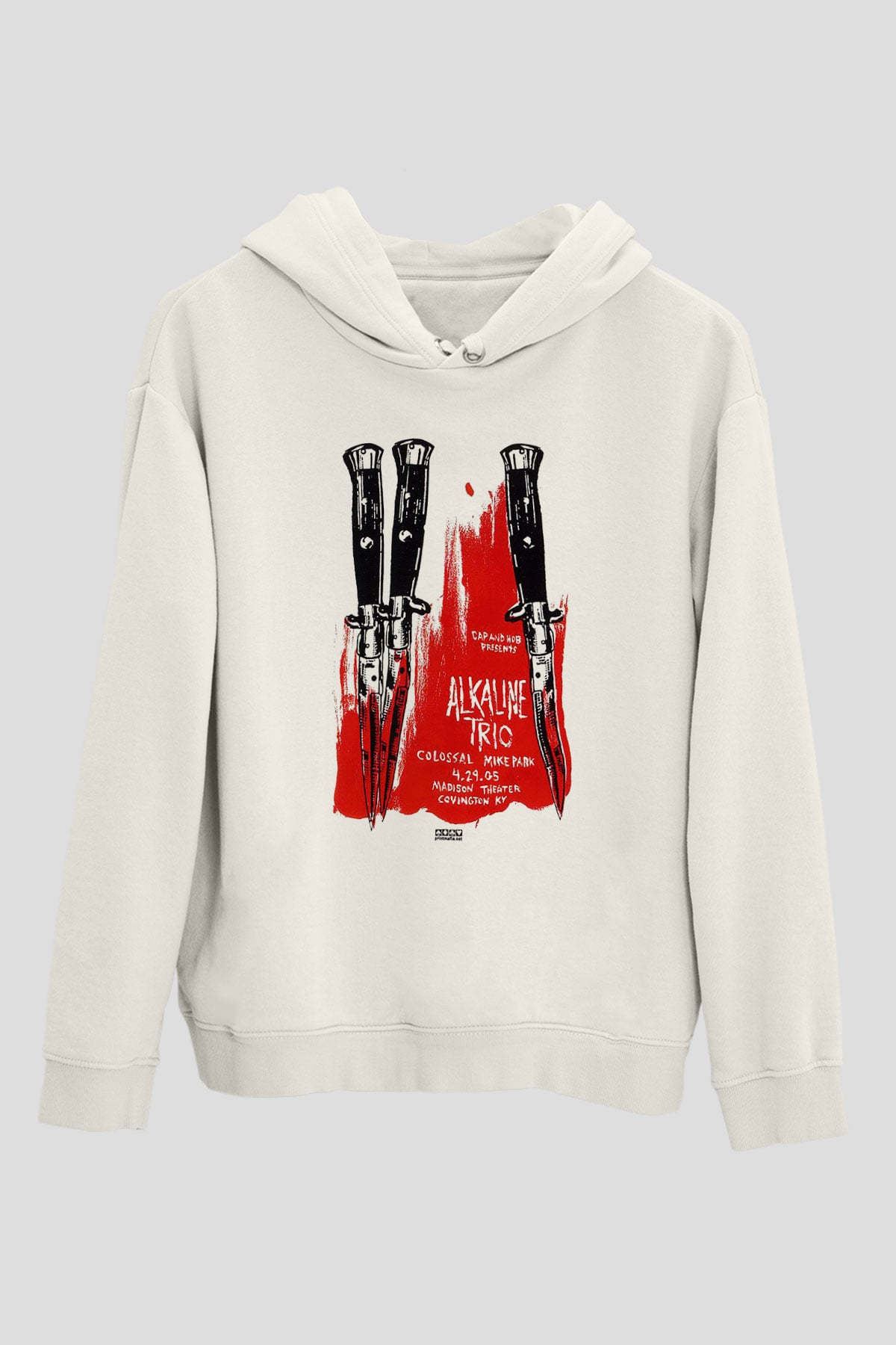 Alkaline Trio Beyaz Unisex Kapşonlu Sweatshirt