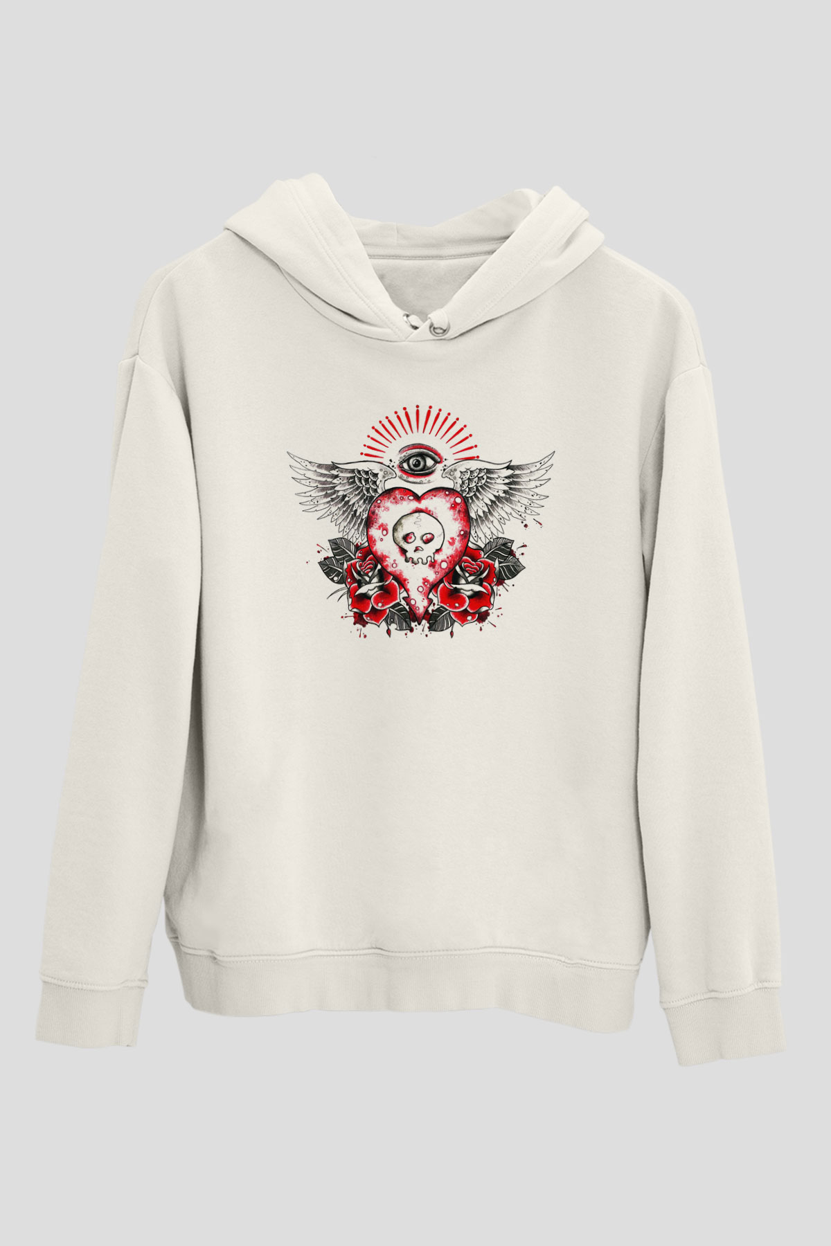 Alkaline Trio Beyaz Unisex Kapüşonlu Sweatshirt