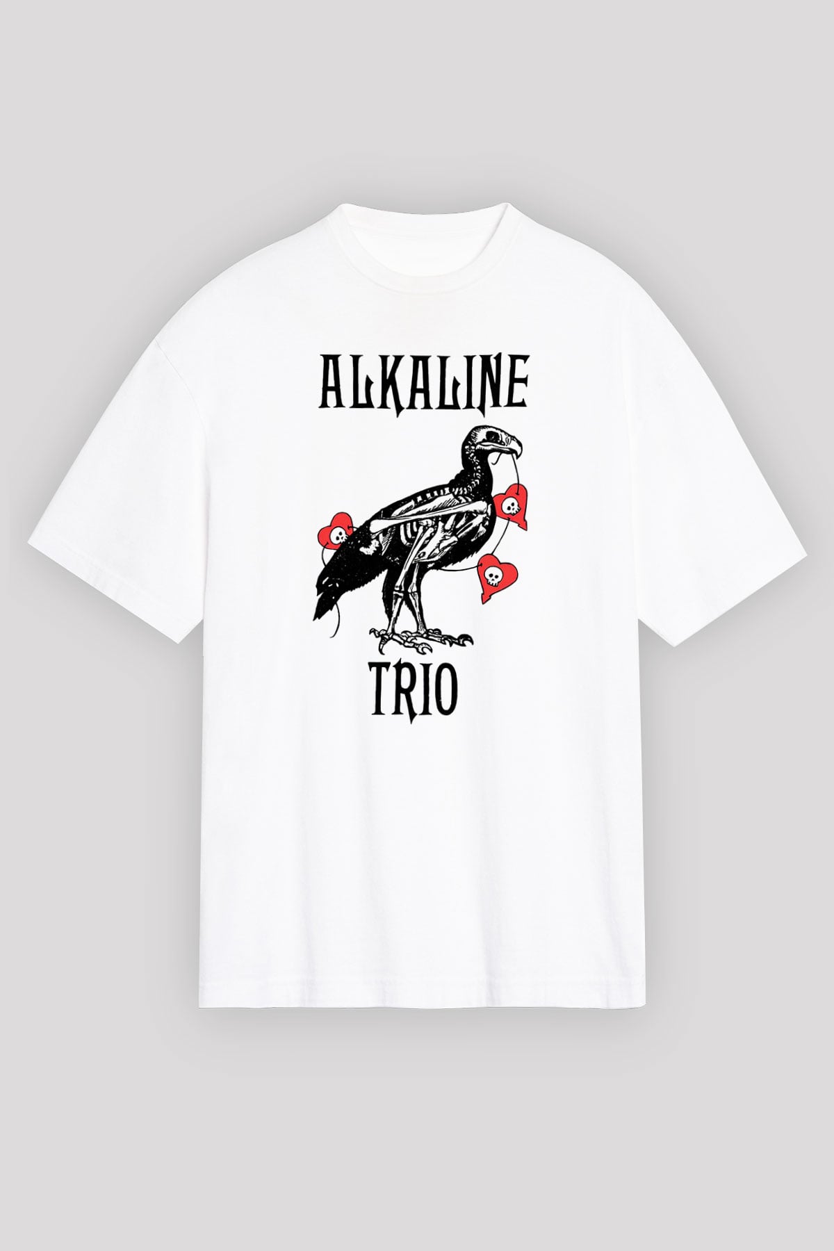 Alkaline Trio Beyaz Unisex Oversize Tişört T-Shirt