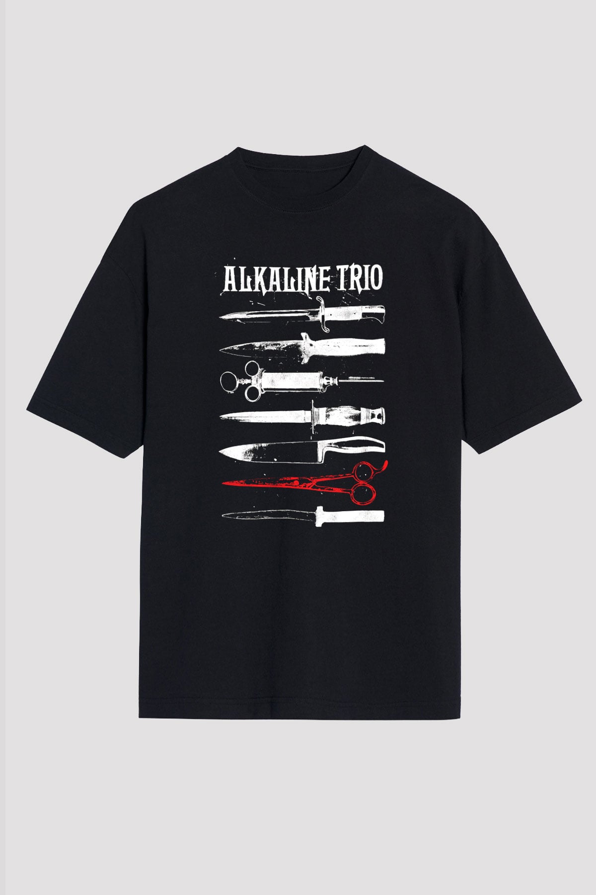 Alkaline Trio Siyah Unisex Oversize Tişört T-Shirt