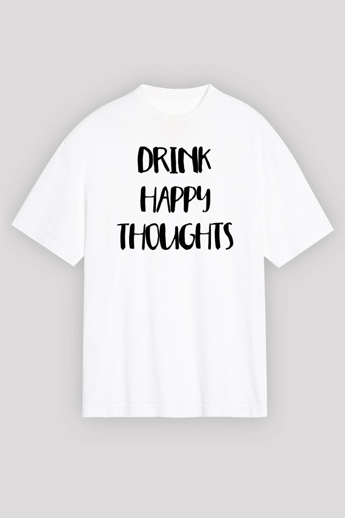 Alkol Beyaz Unisex Tişört T-Shirt - TişörtFabrikası