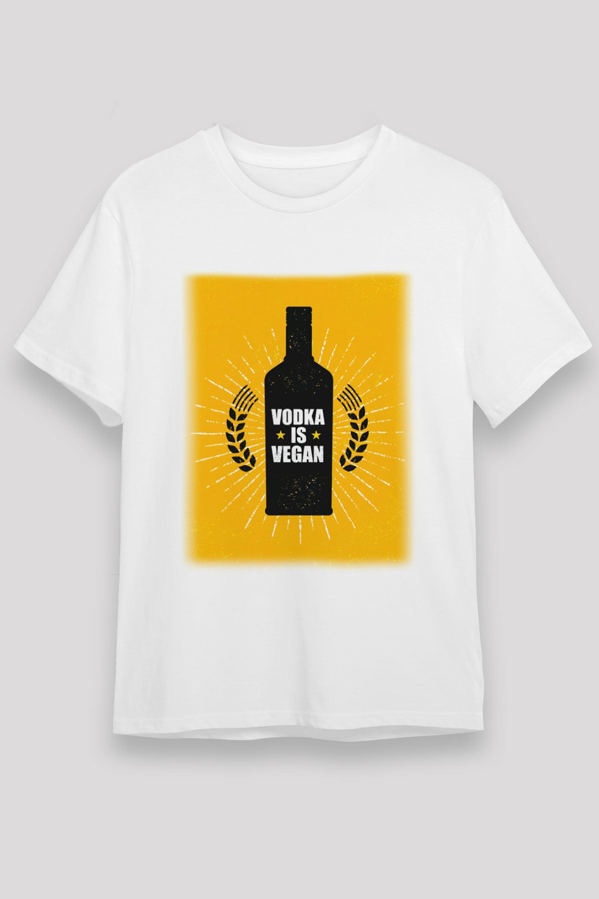 Alkol Beyaz Unisex Tişört T-Shirt - TişörtFabrikası