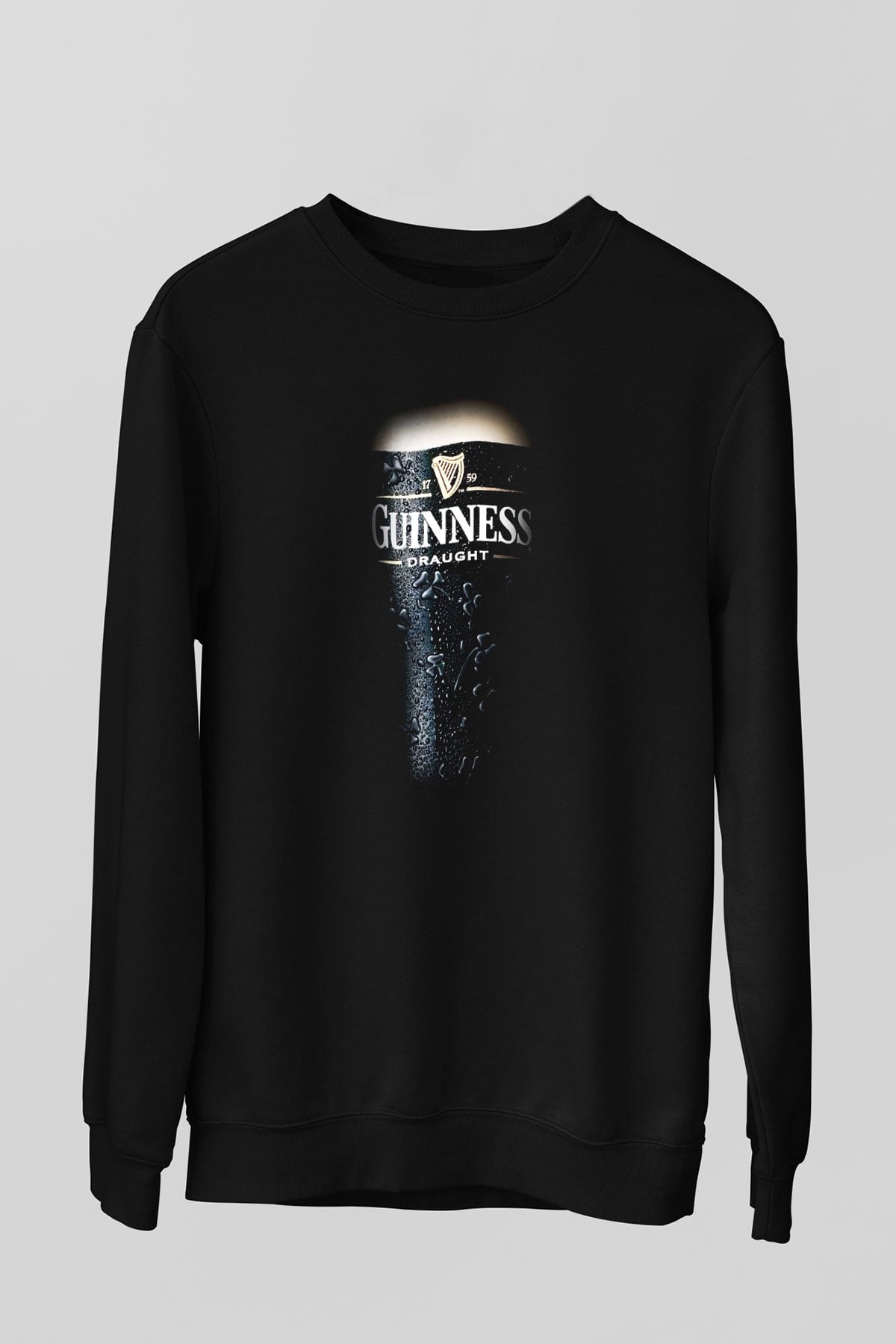 Alkol Siyah Unisex Sweatshirt