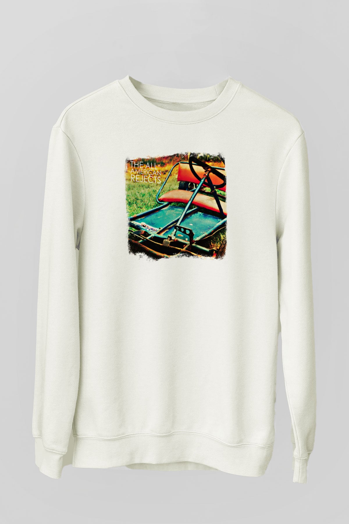 All-American Rejects Baskılı Unisex Beyaz Sweatshirt