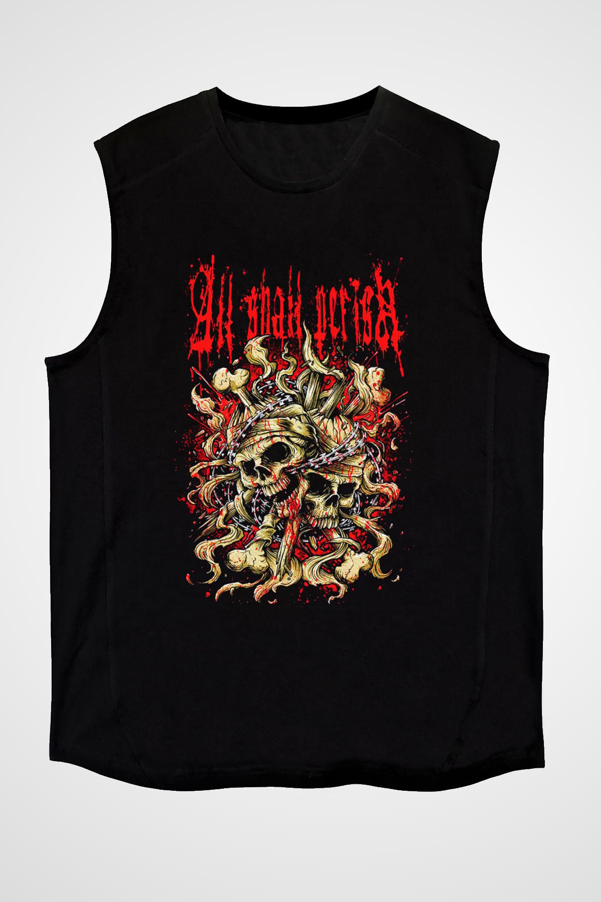 All Shall Perish Siyah Unisex Kolsuz Tişört