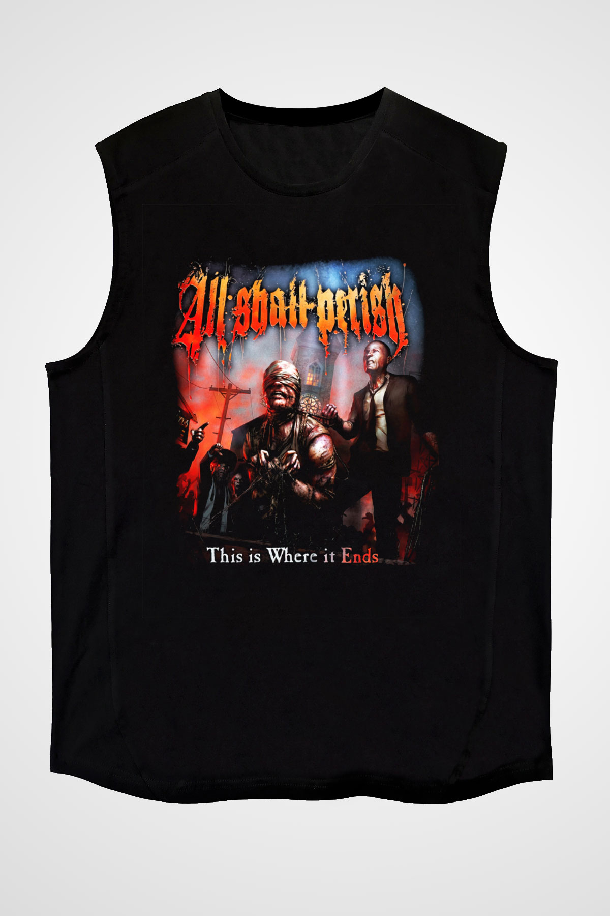 All Shall Perish Siyah Unisex Kolsuz Tişört