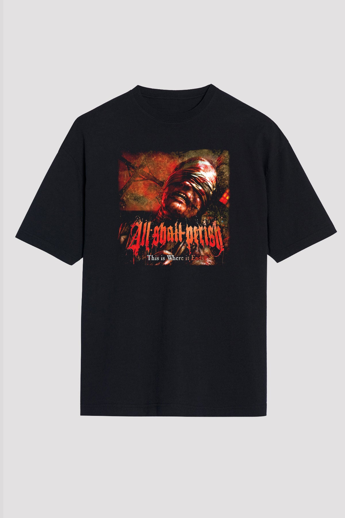 All Shall Perish Siyah Unisex Oversize Tişört T-Shirt