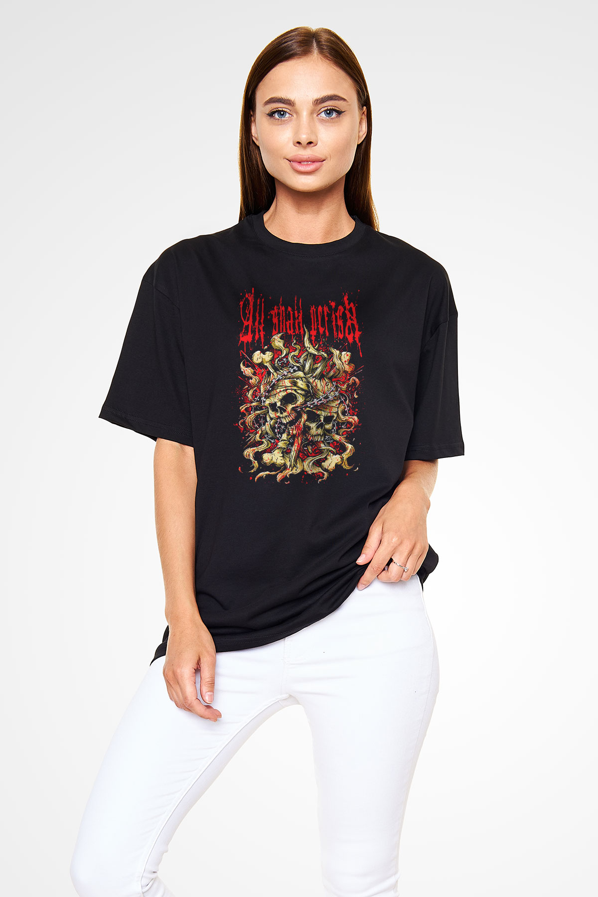 All Shall Perish Siyah Unisex Oversize Tişört T-Shirt