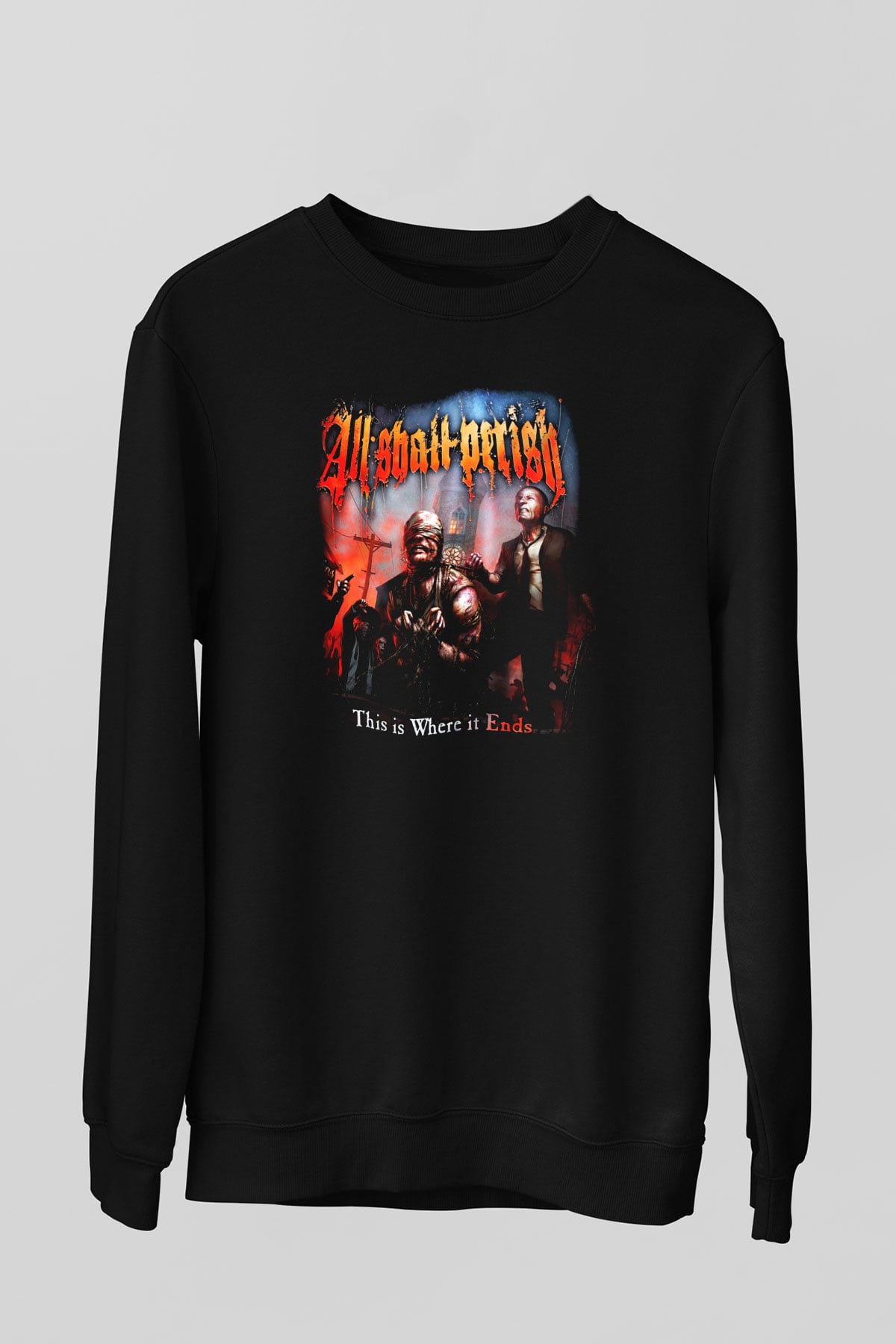 All Shall Perish Siyah Unisex Sweatshirt