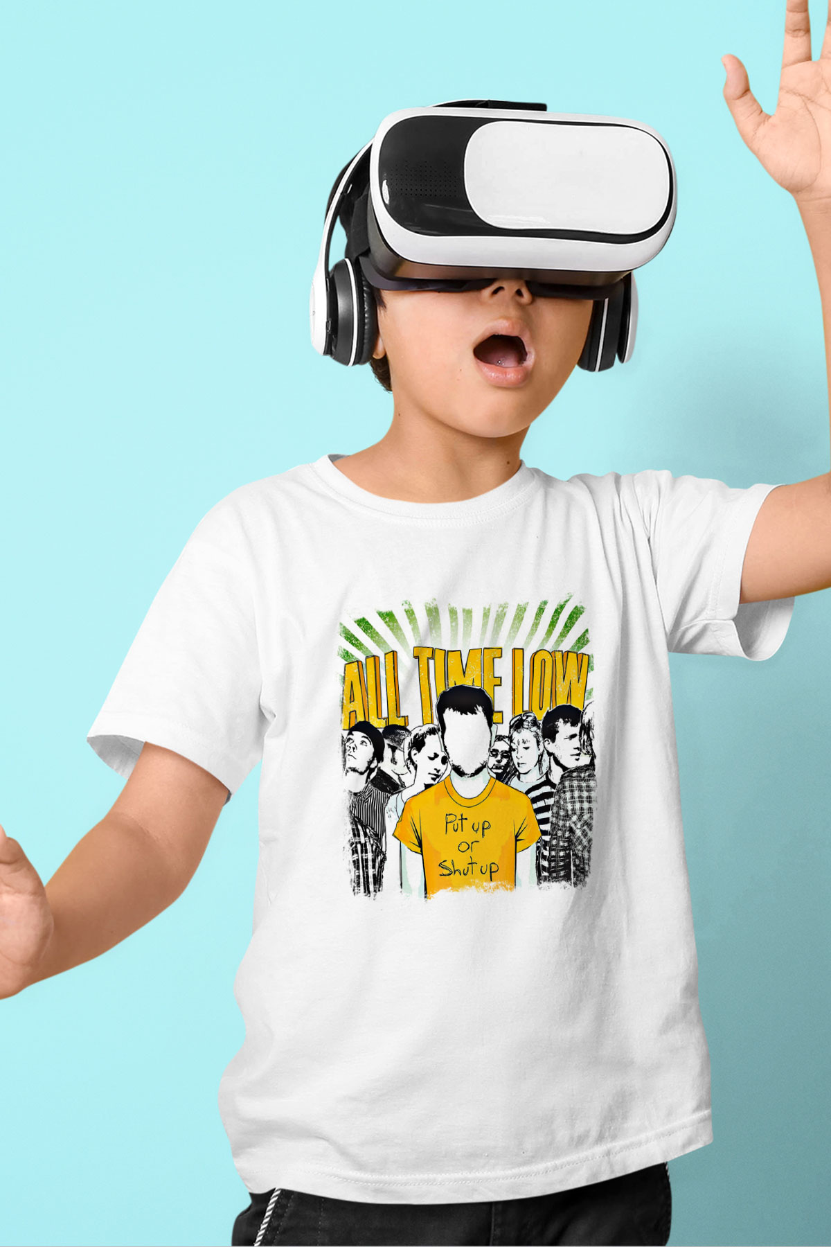 All Time Low Baskılı Unisex Beyaz Çocuk Tişört
