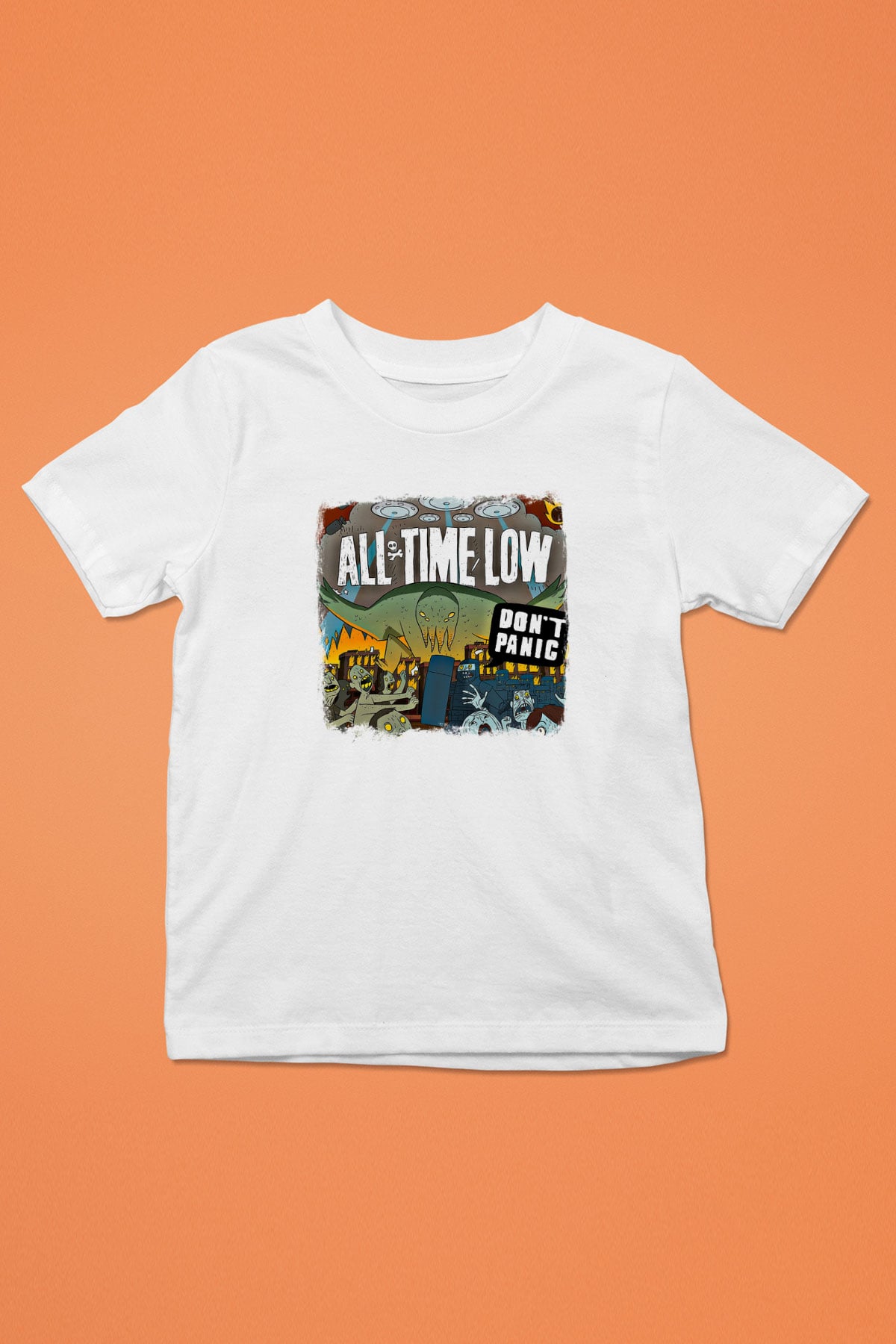 All Time Low Baskılı Unisex Beyaz Çocuk Tişört