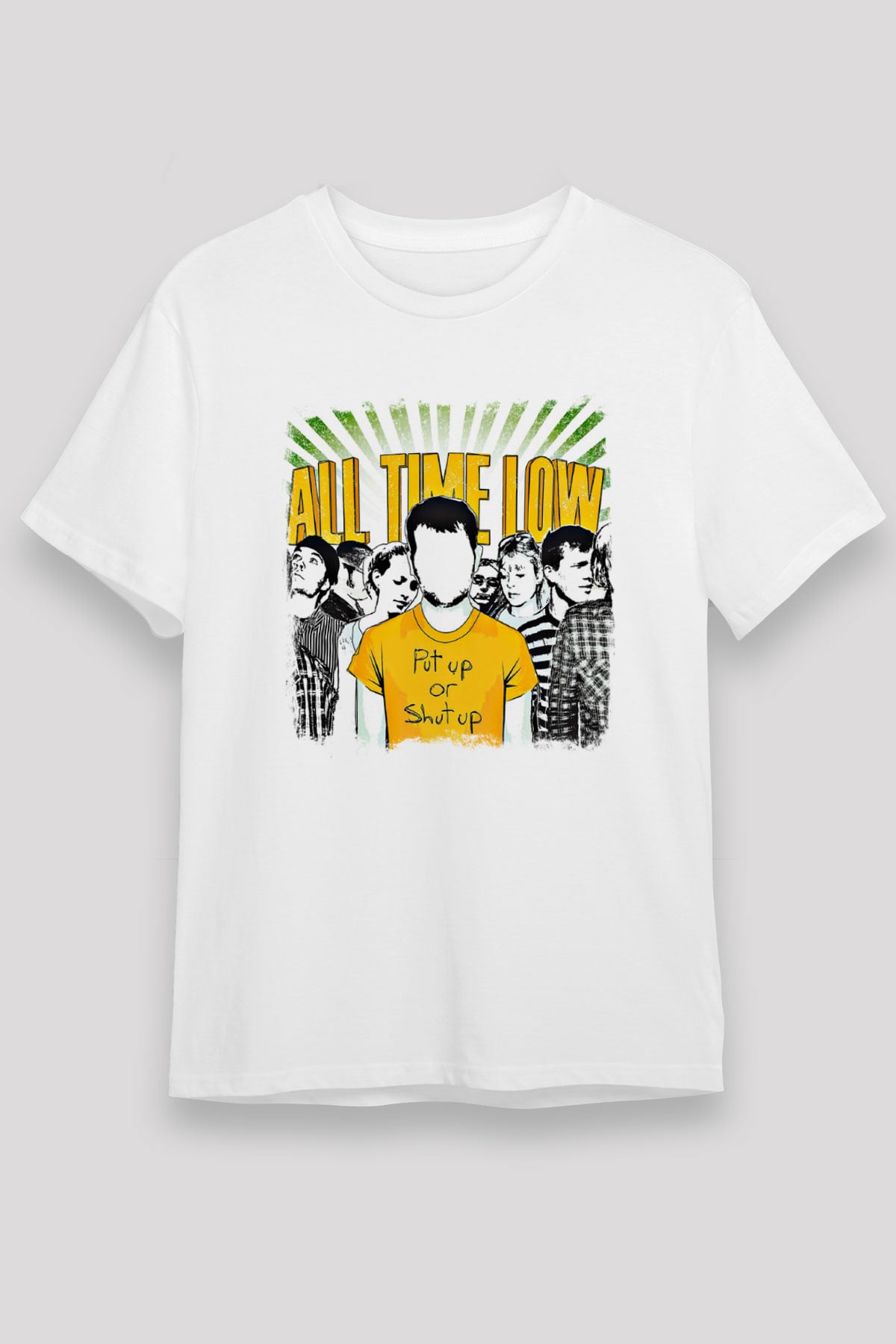 All Time Low Baskılı Unisex Beyaz Tişört