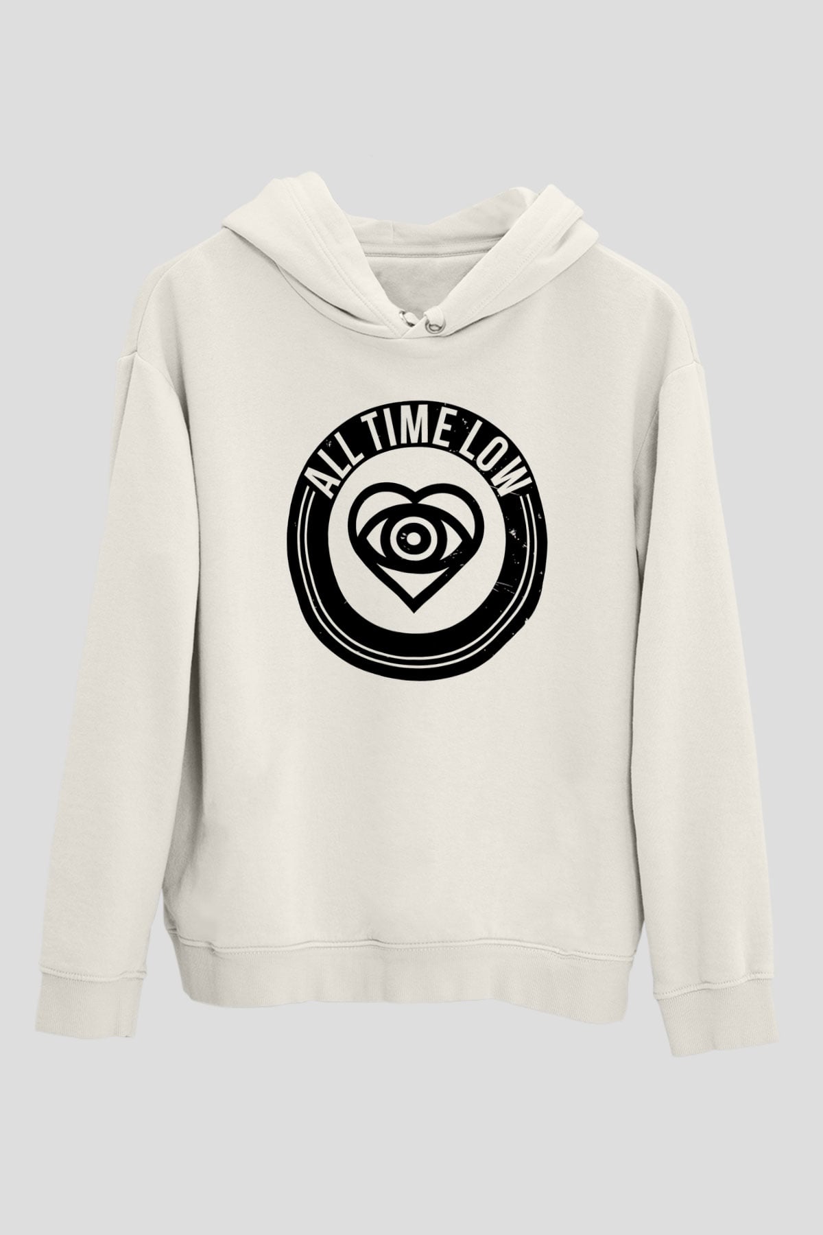 All Time Low Beyaz Unisex Kapüşonlu Sweatshirt