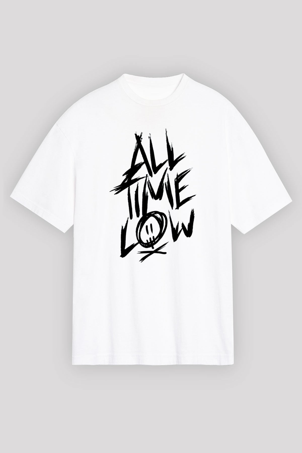 All Time Low Beyaz Unisex Oversize Tişört T-Shirt