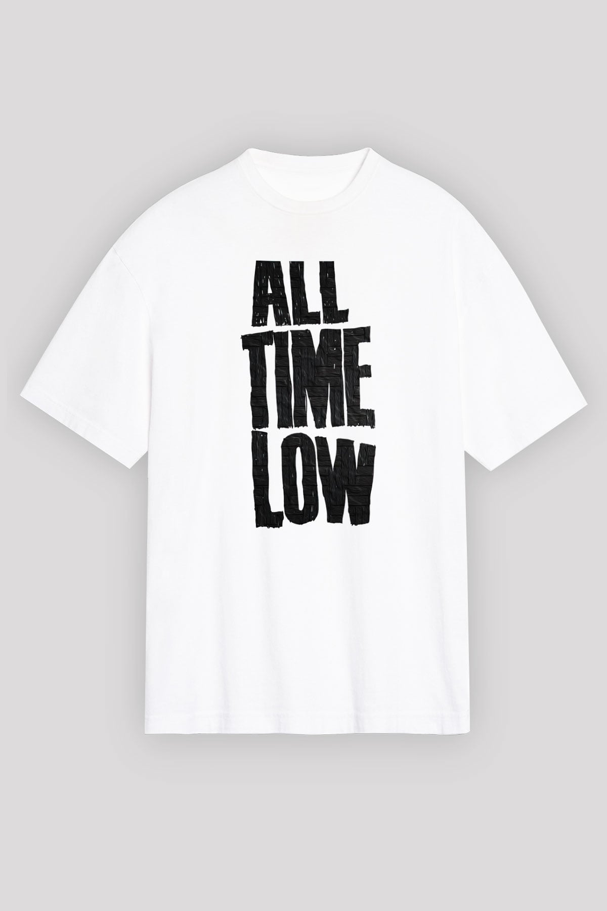 All Time Low Beyaz Unisex Oversize Tişört T-Shirt