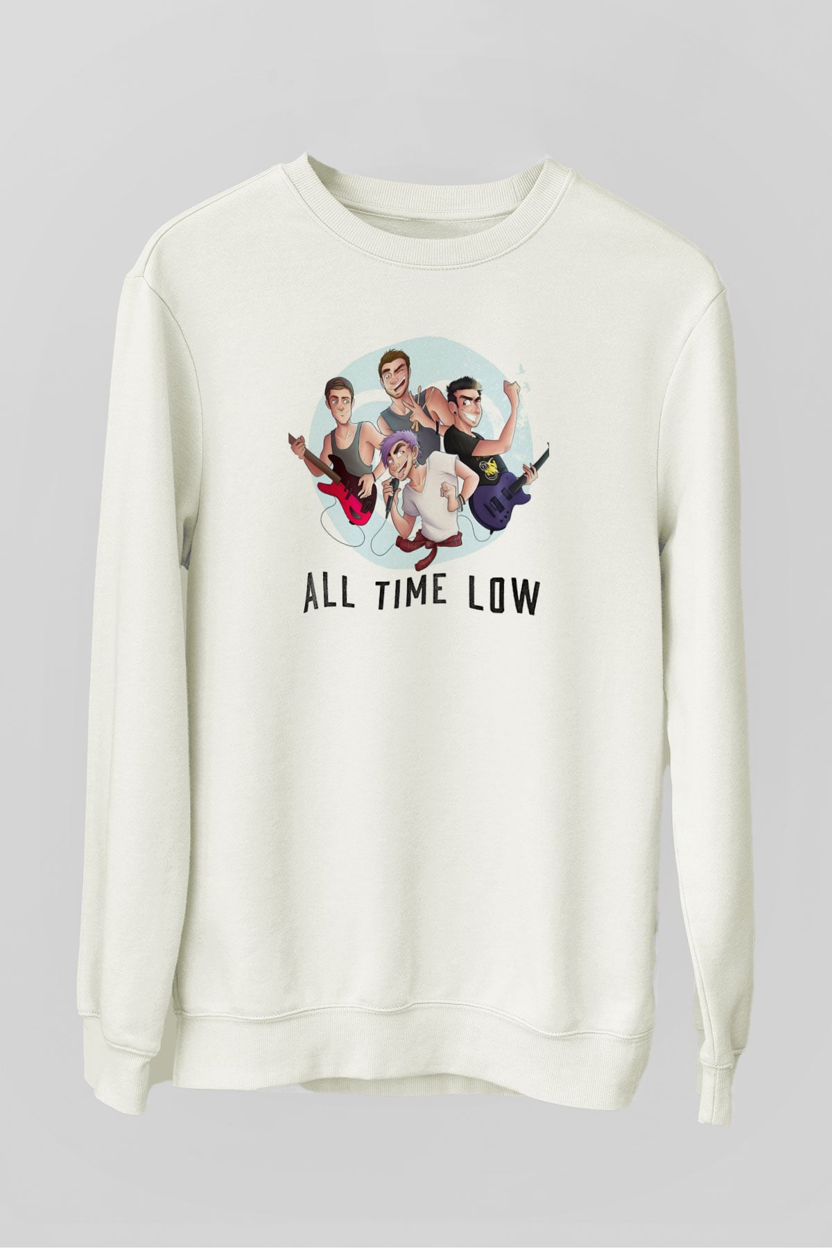All Time Low Beyaz Unisex Sweatshirt
