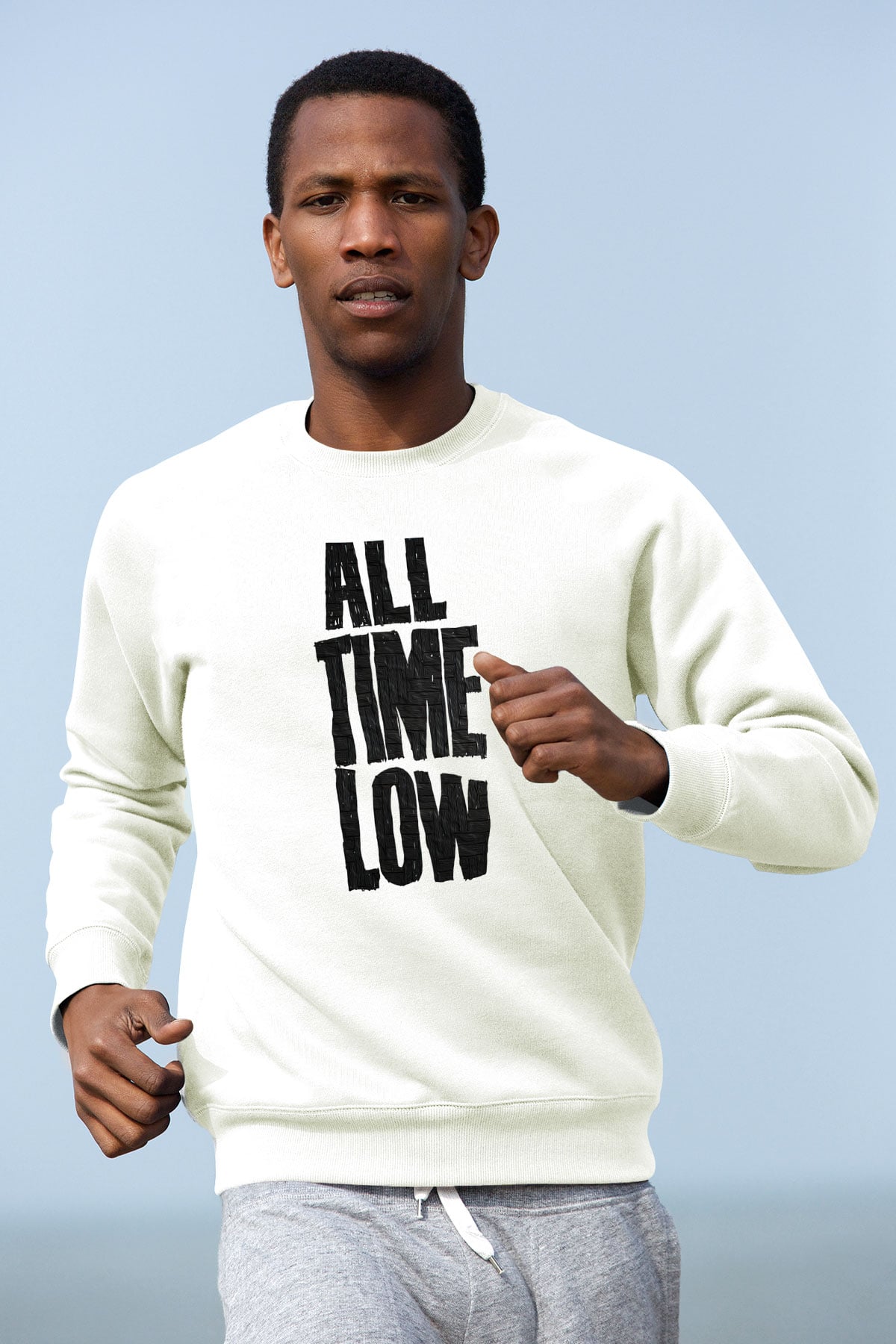 All Time Low Beyaz Unisex Sweatshirt