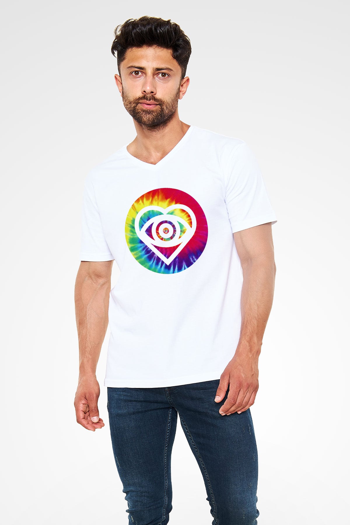 All Time Low Beyaz Unisex V Yaka Tişört T-Shirt
