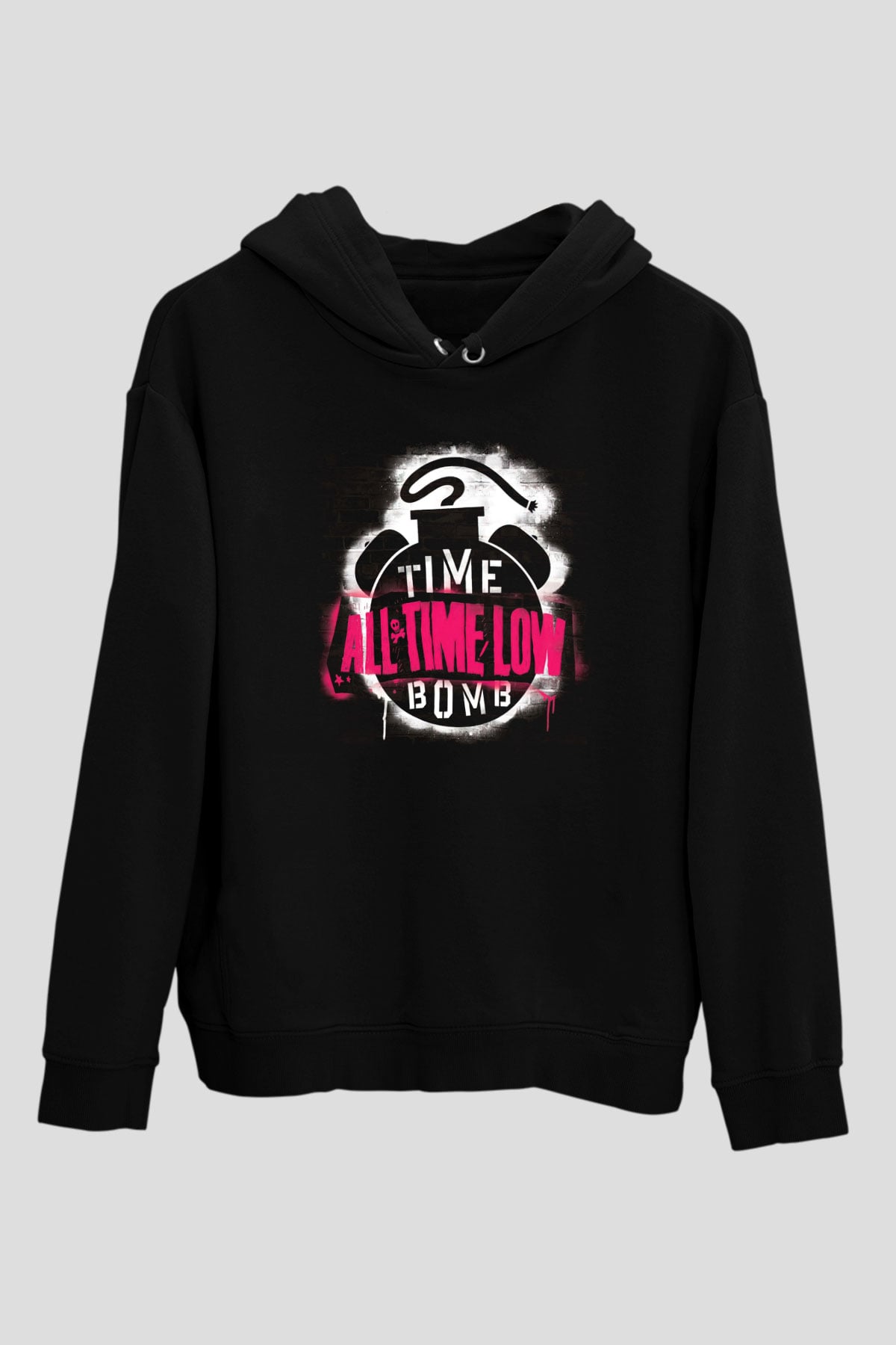 All Time Low Siyah Unisex Kapüşonlu Sweatshirt