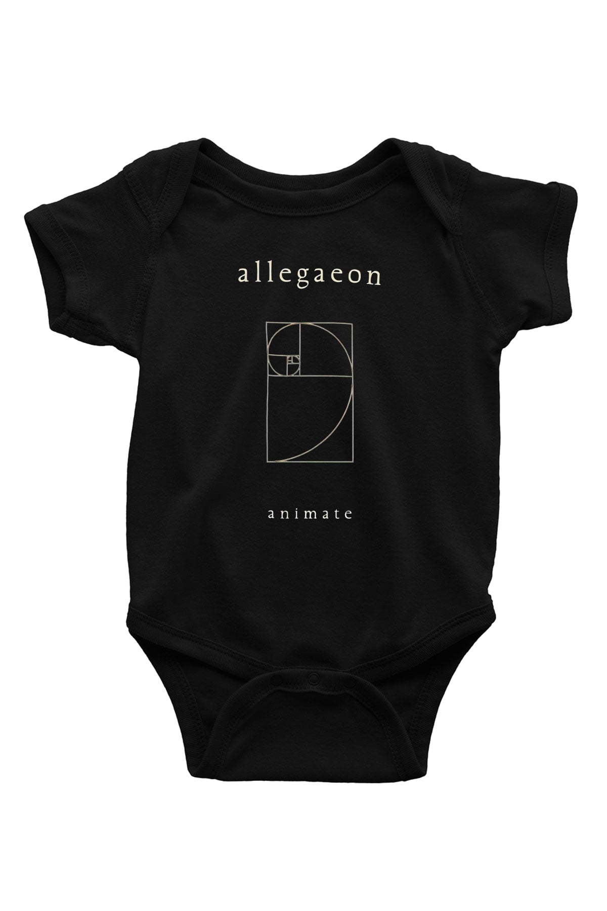 Allegaeon Baskılı Unisex Siyah Bebek Body - Zıbın