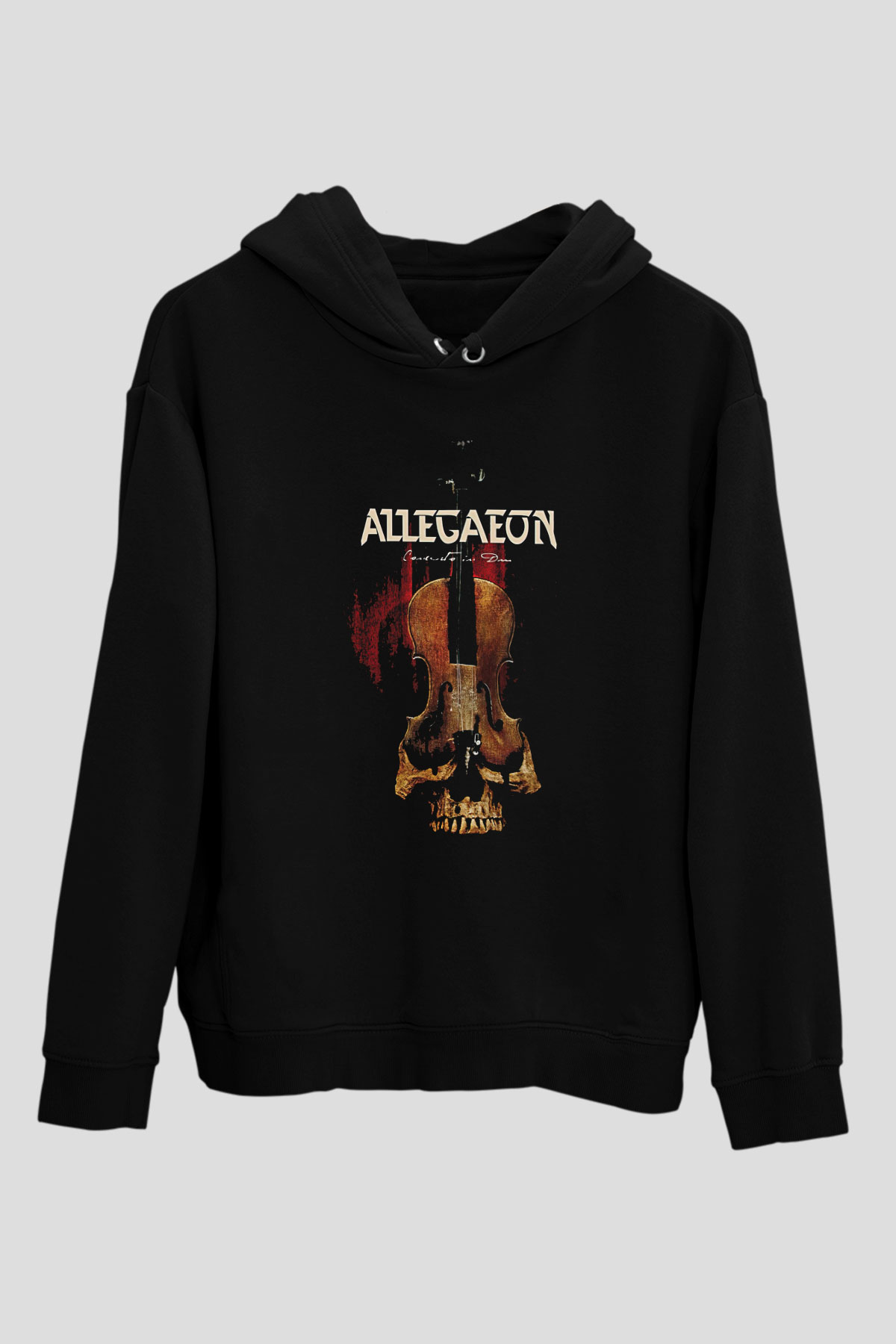 Allegaeon Baskılı Unisex Siyah Kapüşonlu Sweatshirt