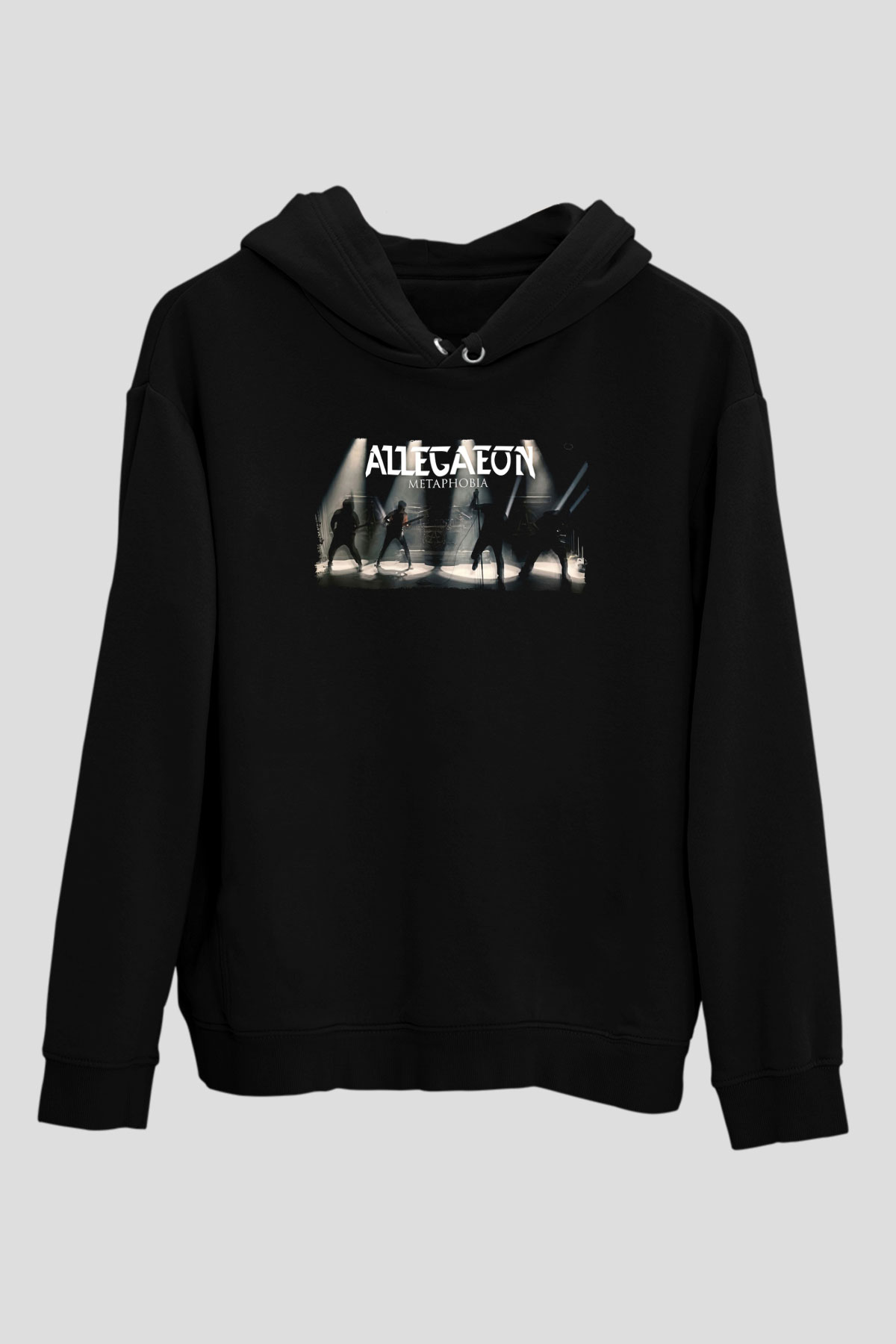 Allegaeon Baskılı Unisex Siyah Kapüşonlu Sweatshirt