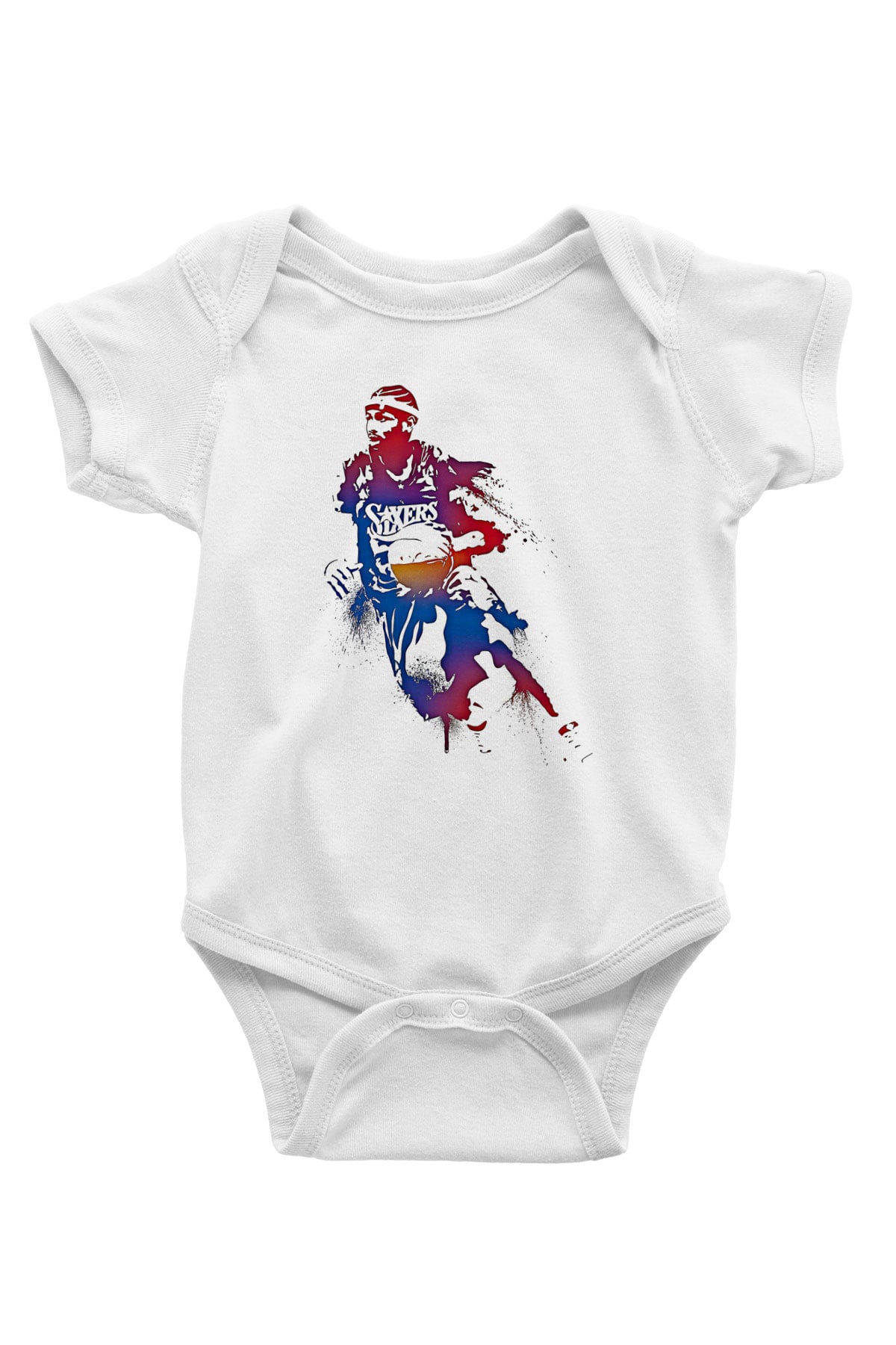 Allen Iverson Baskılı Beyaz Unisex Bebek Body - Zıbın