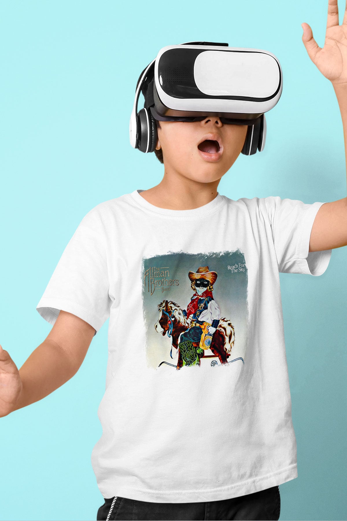Allman Brothers Band Baskılı Unisex Beyaz Çocuk Tişört