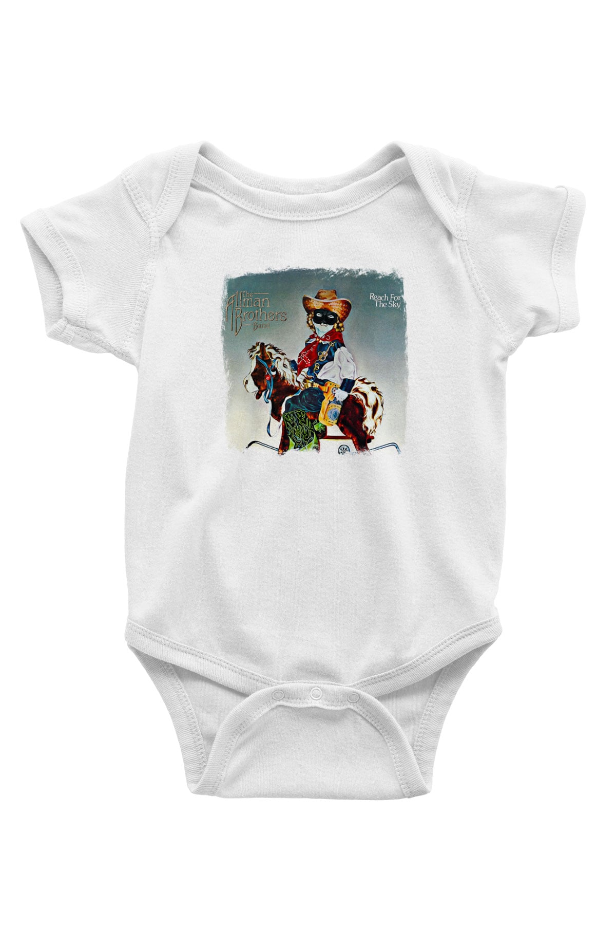 Allman Brothers Band Baskılı Unisex Beyaz Bebek Body - Zıbın