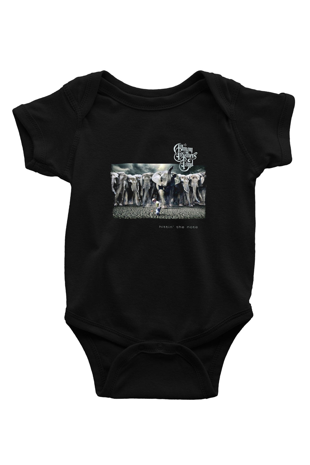 Allman Brothers Band Baskılı Unisex Siyah Bebek Body - Zıbın