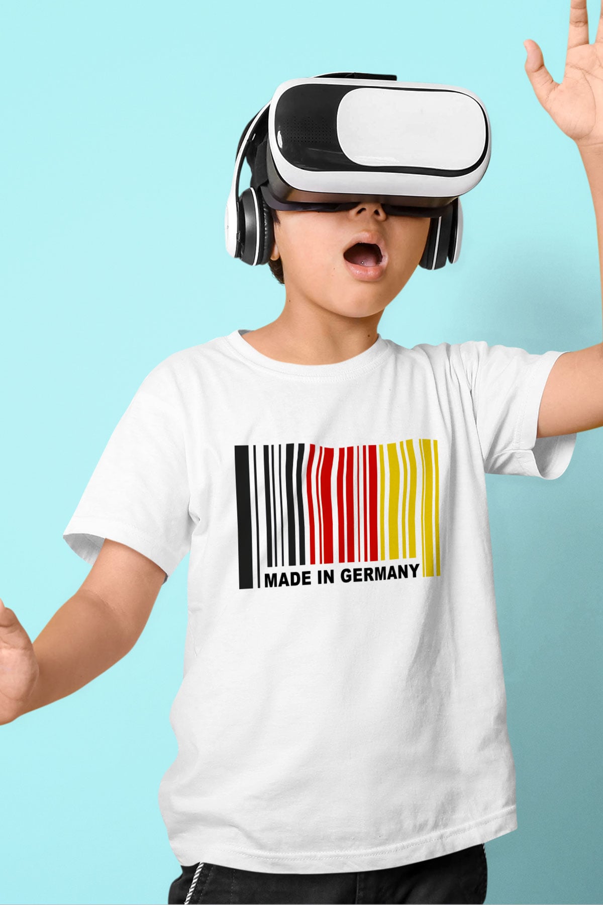 Almanya Baskılı Beyaz Unisex Çocuk Tişört