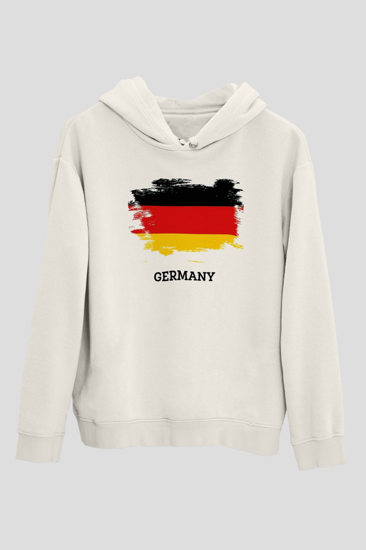 Almanya Beyaz Unisex Kapşonlu Sweatshirt