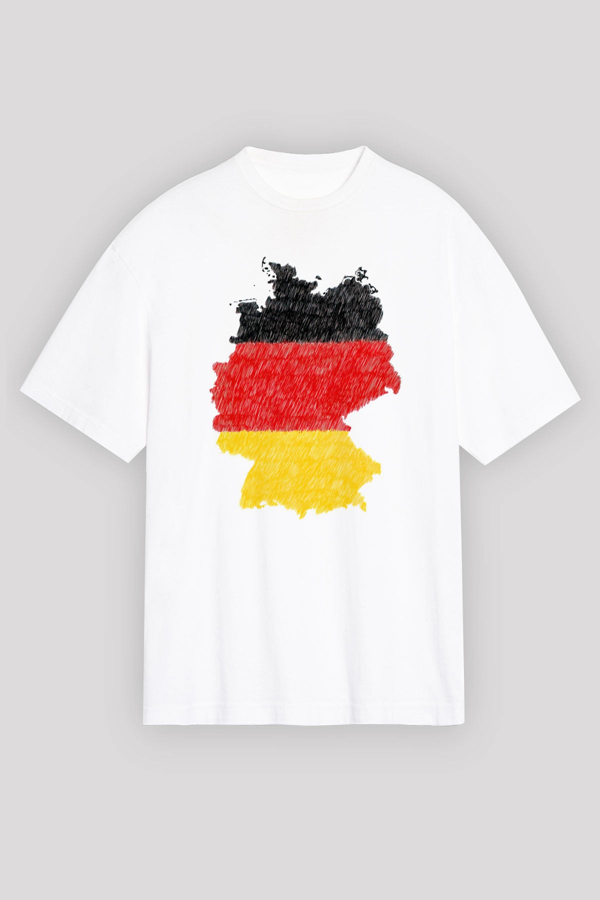 Almanya Beyaz Unisex Tişört T-Shirt - TişörtFabrikası